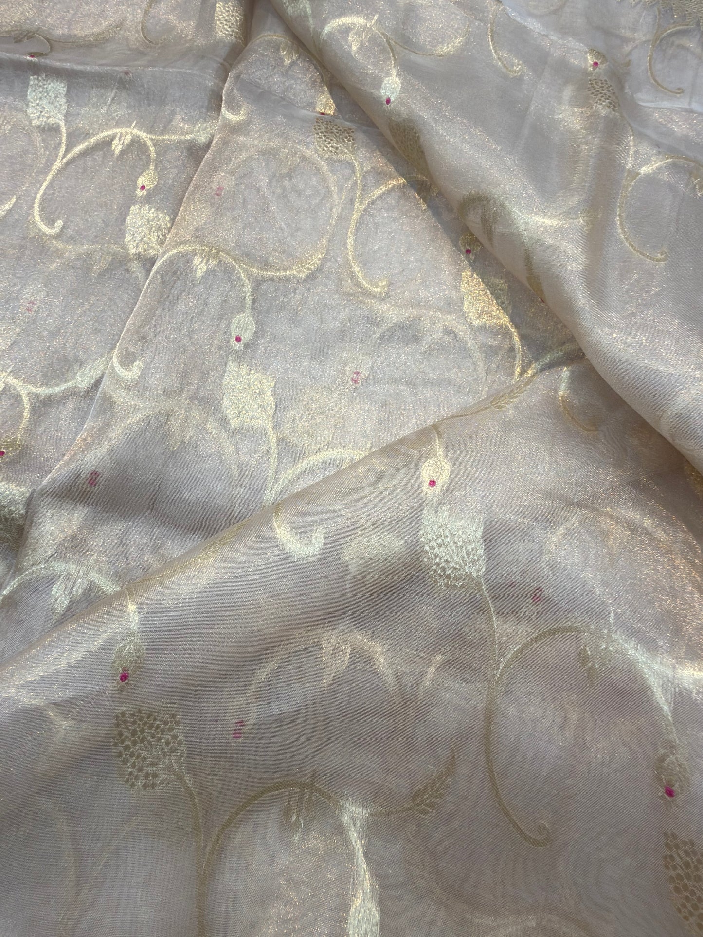 Pure Tissue Silk Alfi Meena Jaal Fabrics