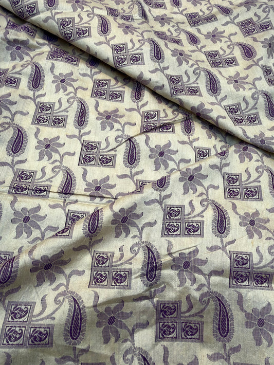 Ivory Colour Chanderi Silk Fabrics