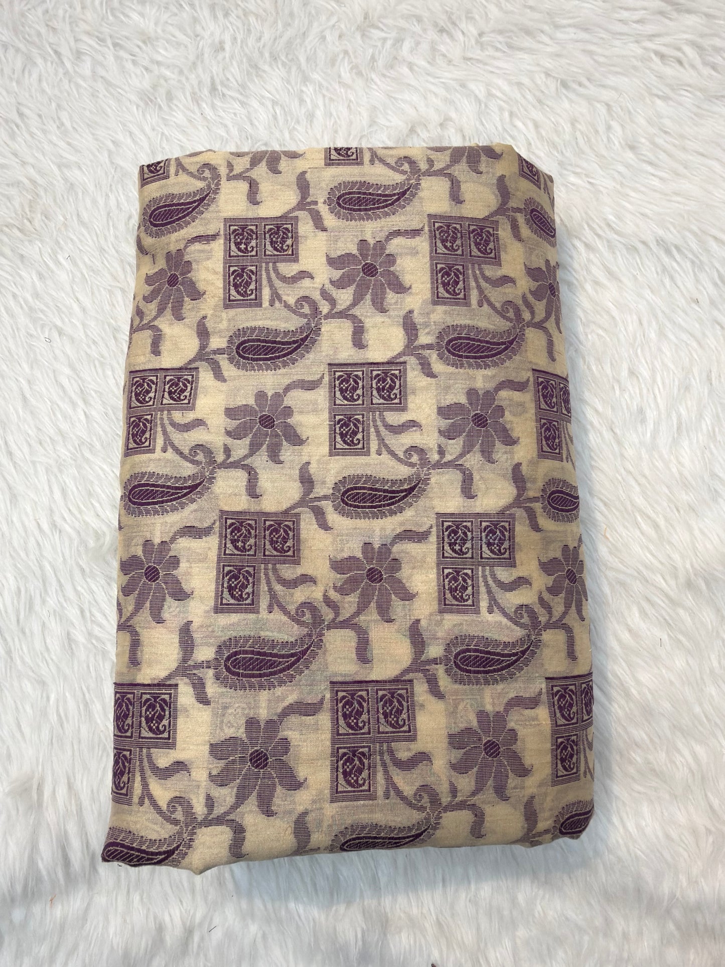 Ivory Colour Chanderi Silk Fabrics