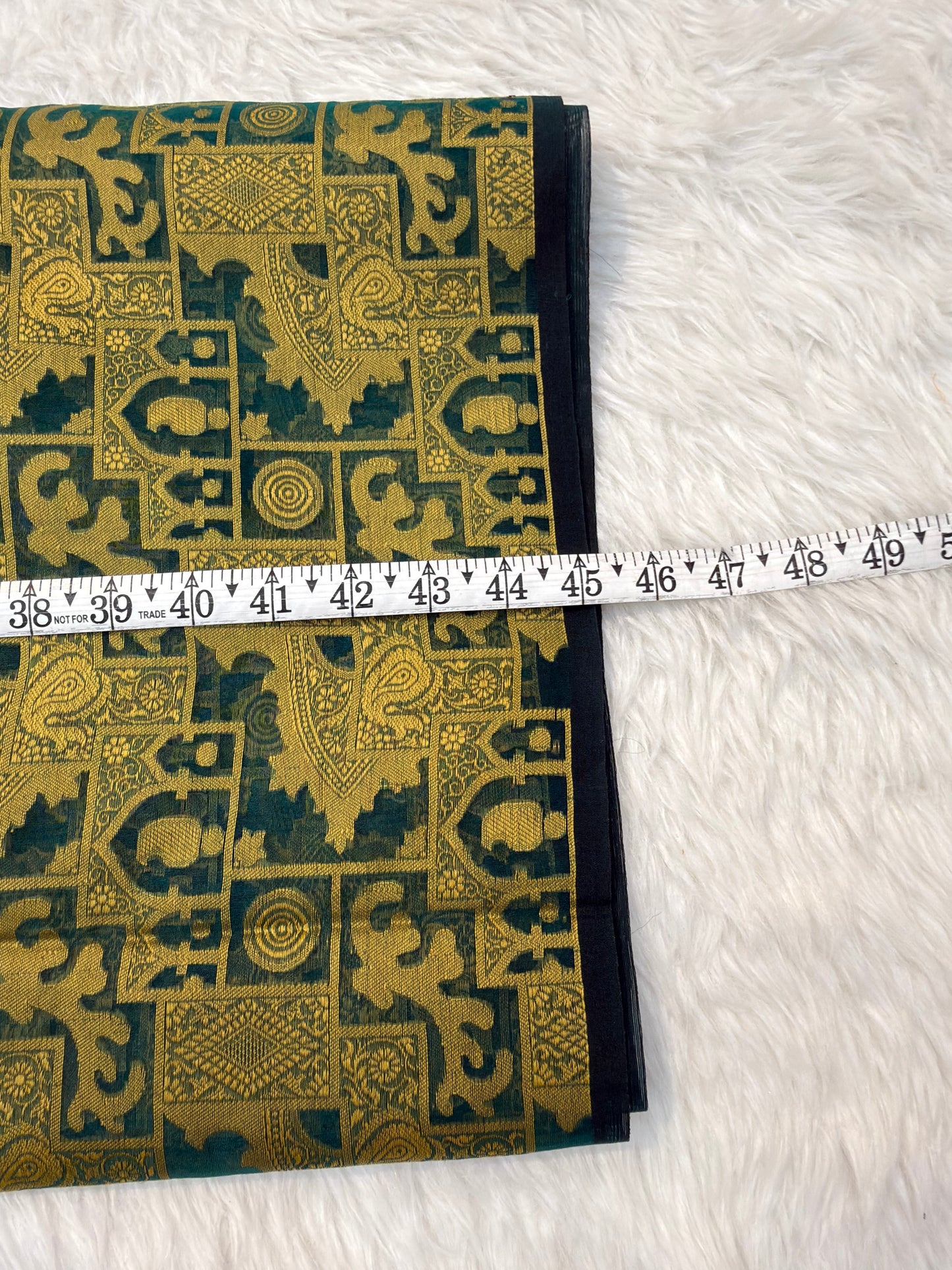 Bottle Green Colour Chanderi Silk Fabrics