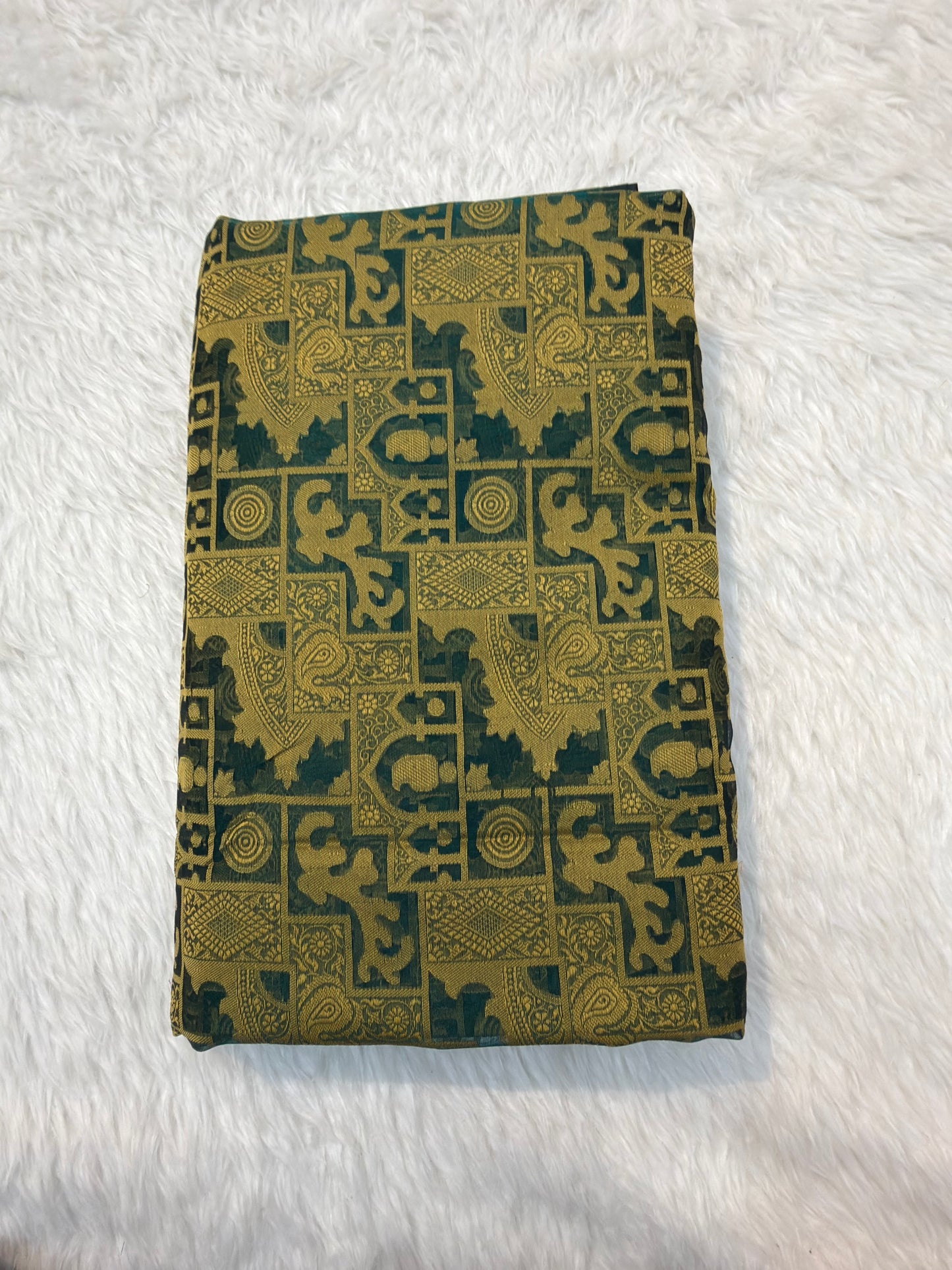 Bottle Green Colour Chanderi Silk Fabrics