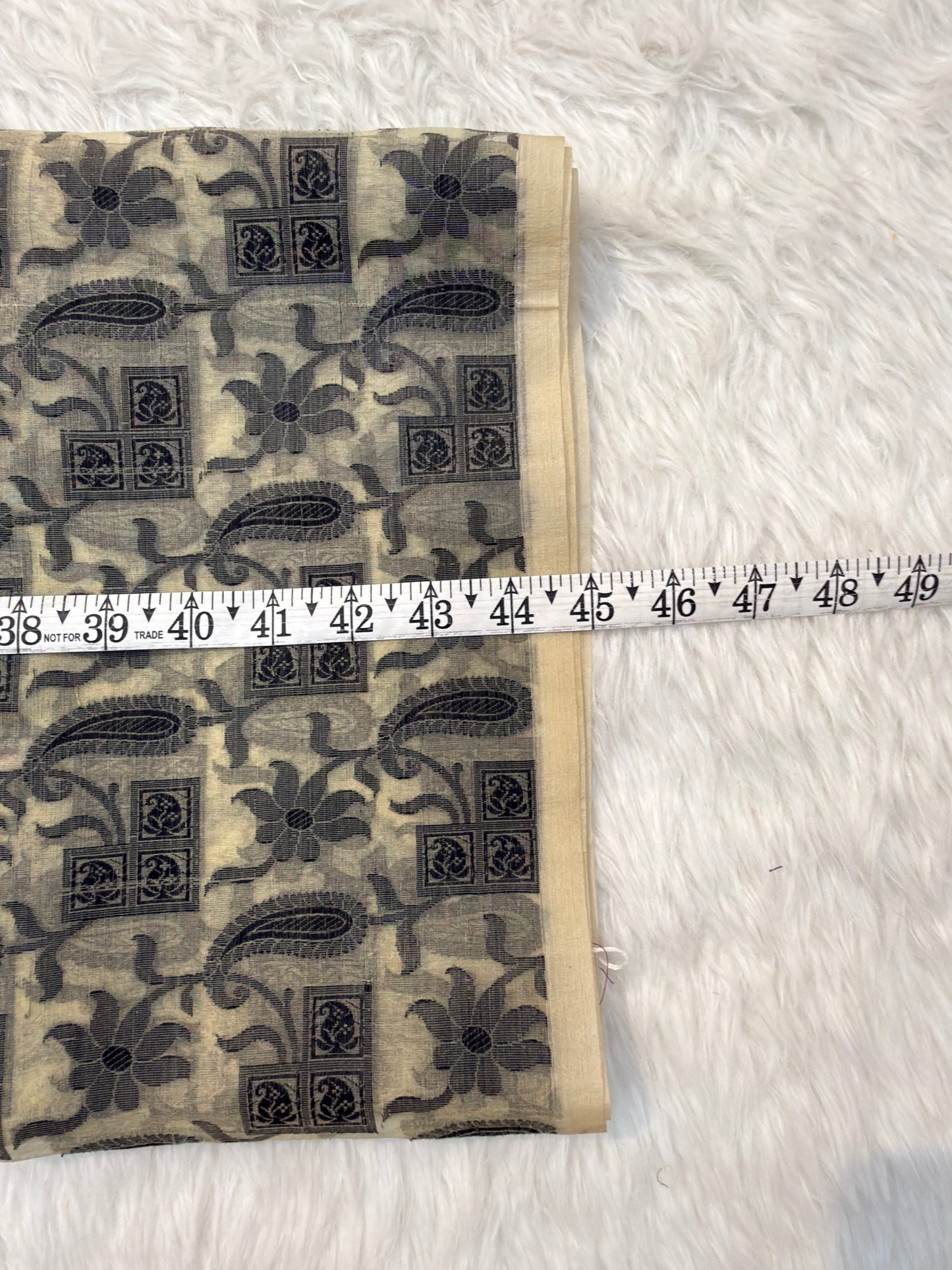 Ivory Colour Chanderi Silk Fabrics