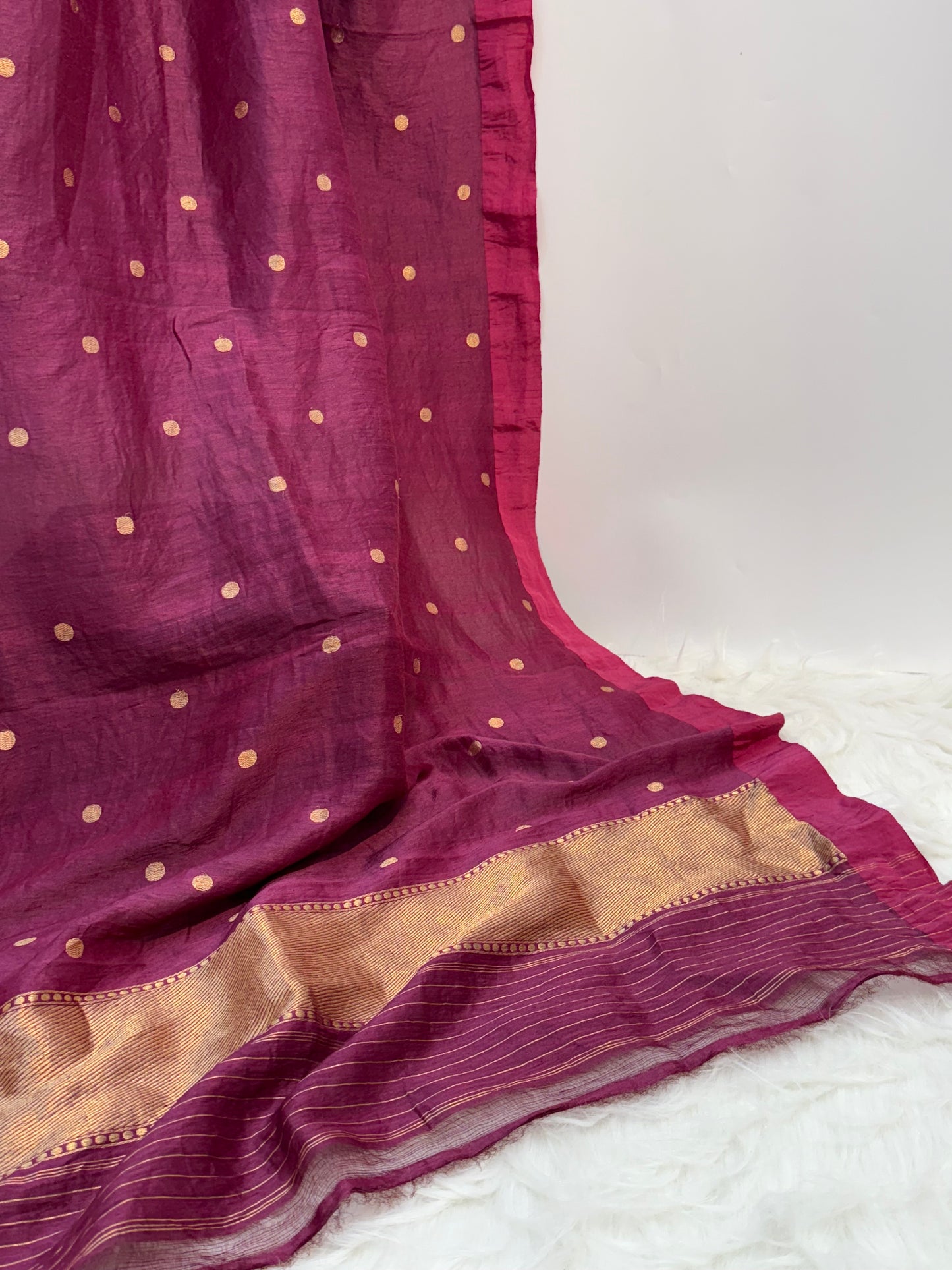 HANDWOVEN WINE COLOR DUPATTA