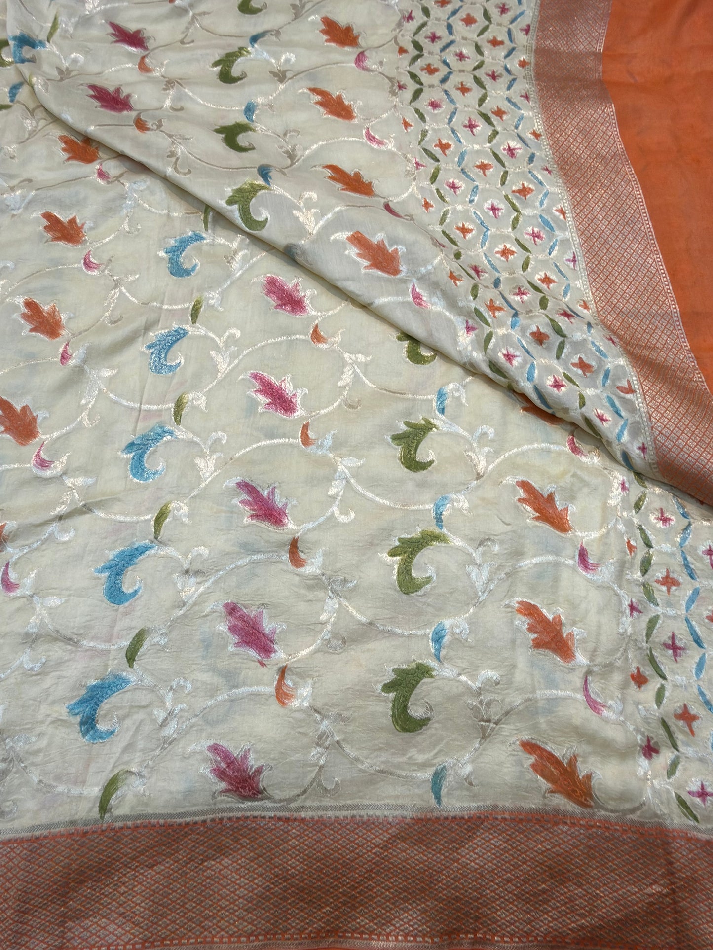 Ivory Colour Munga Dupatta