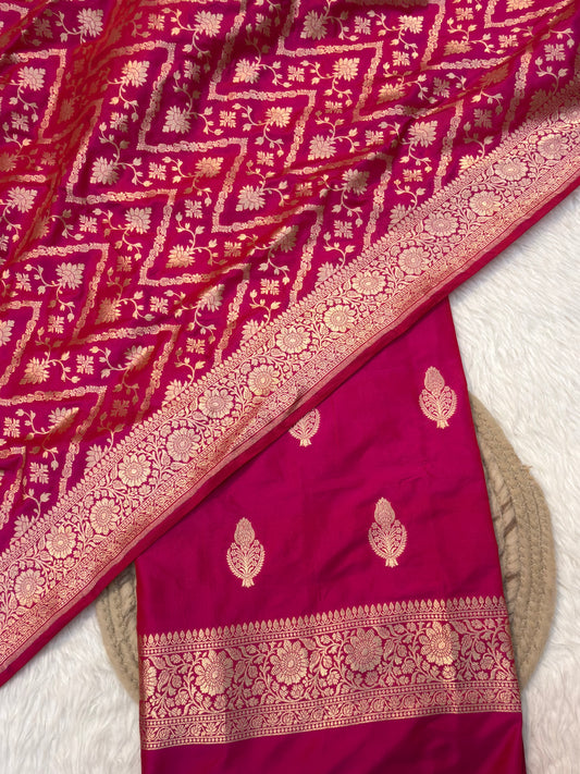 Mahroon Colour Katan Silk Suit Set