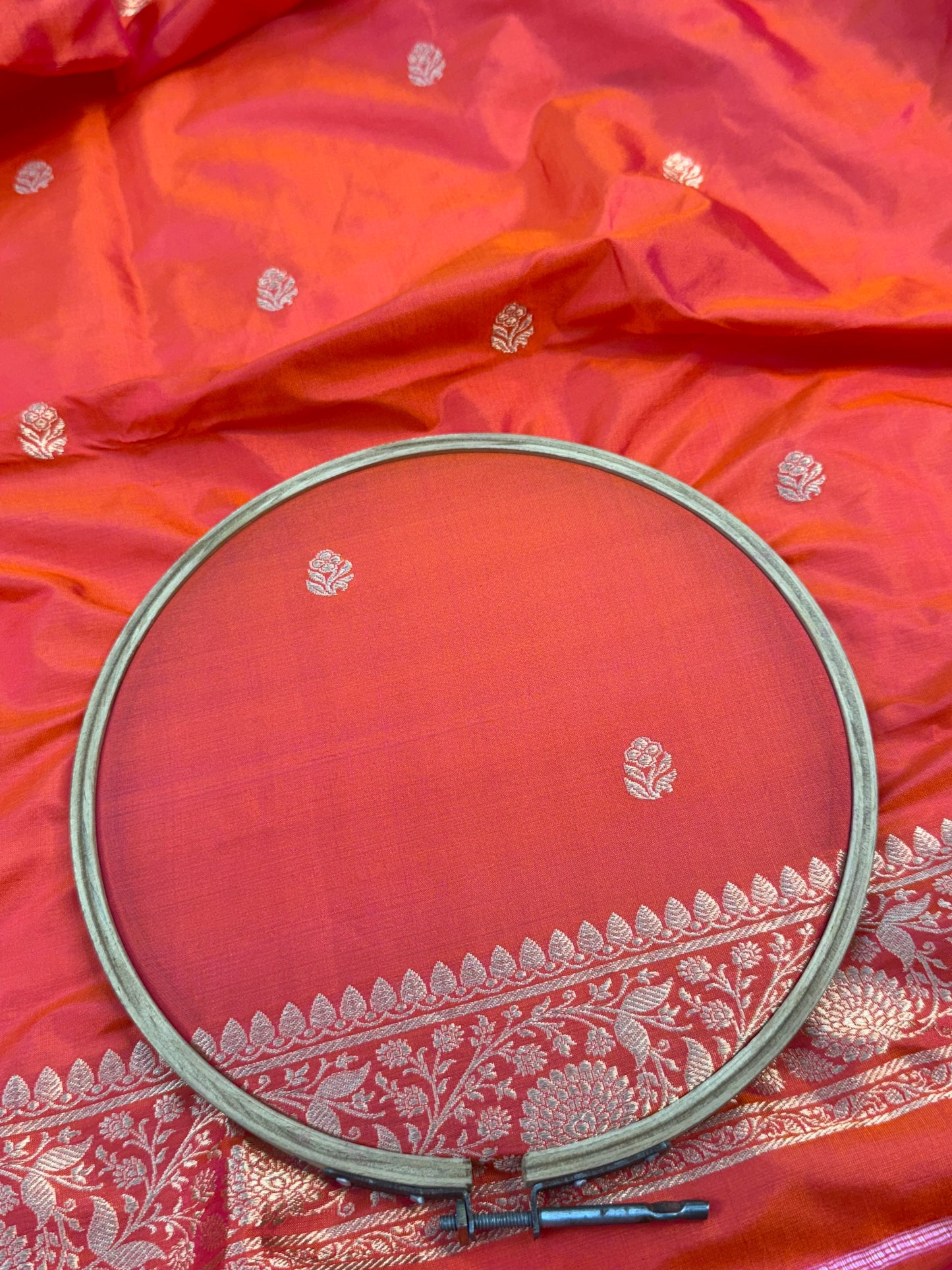 Handwoven Orange Colour Suit Set