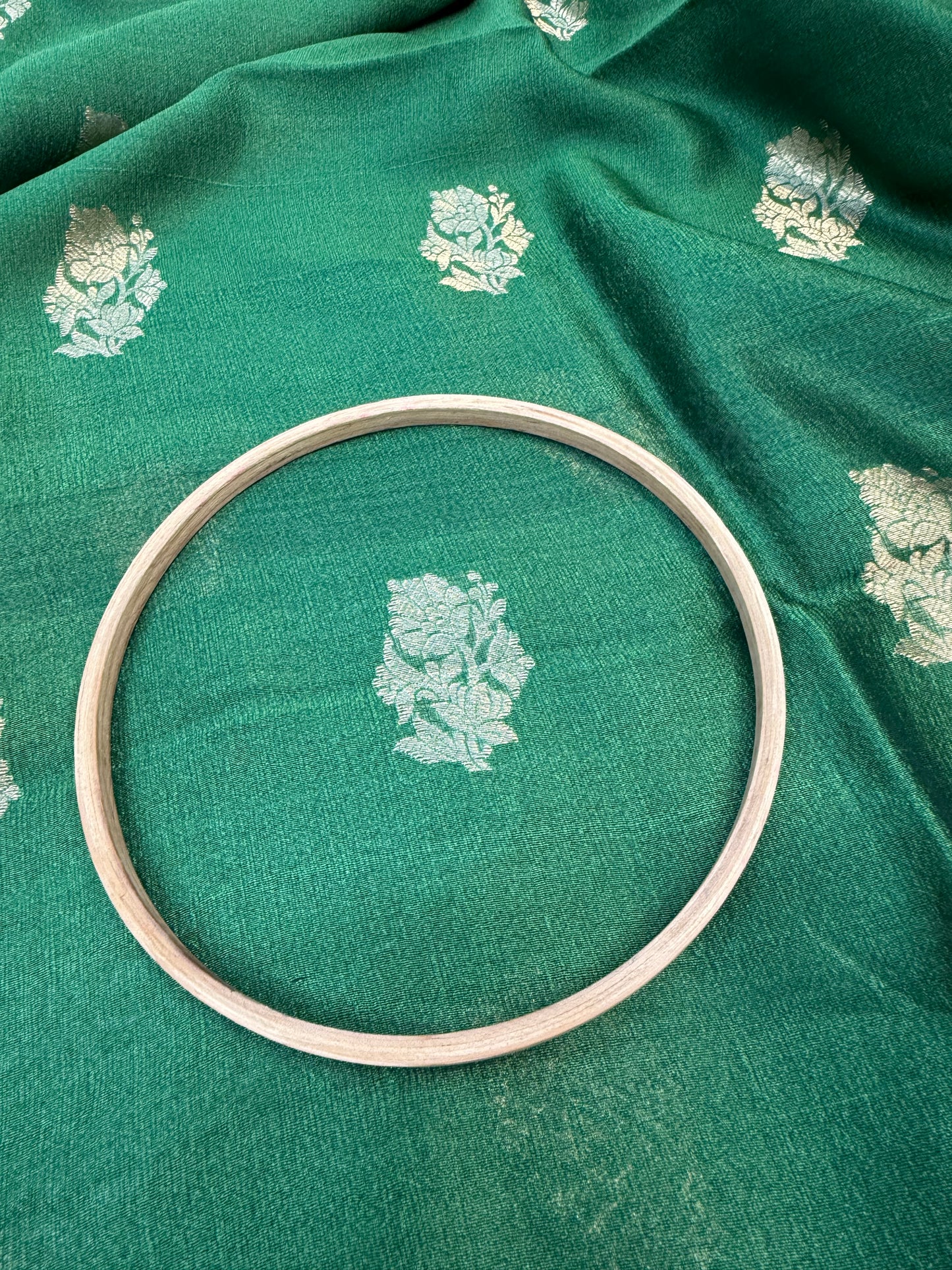 Handwoven Bottle Green Color Tusser Suit