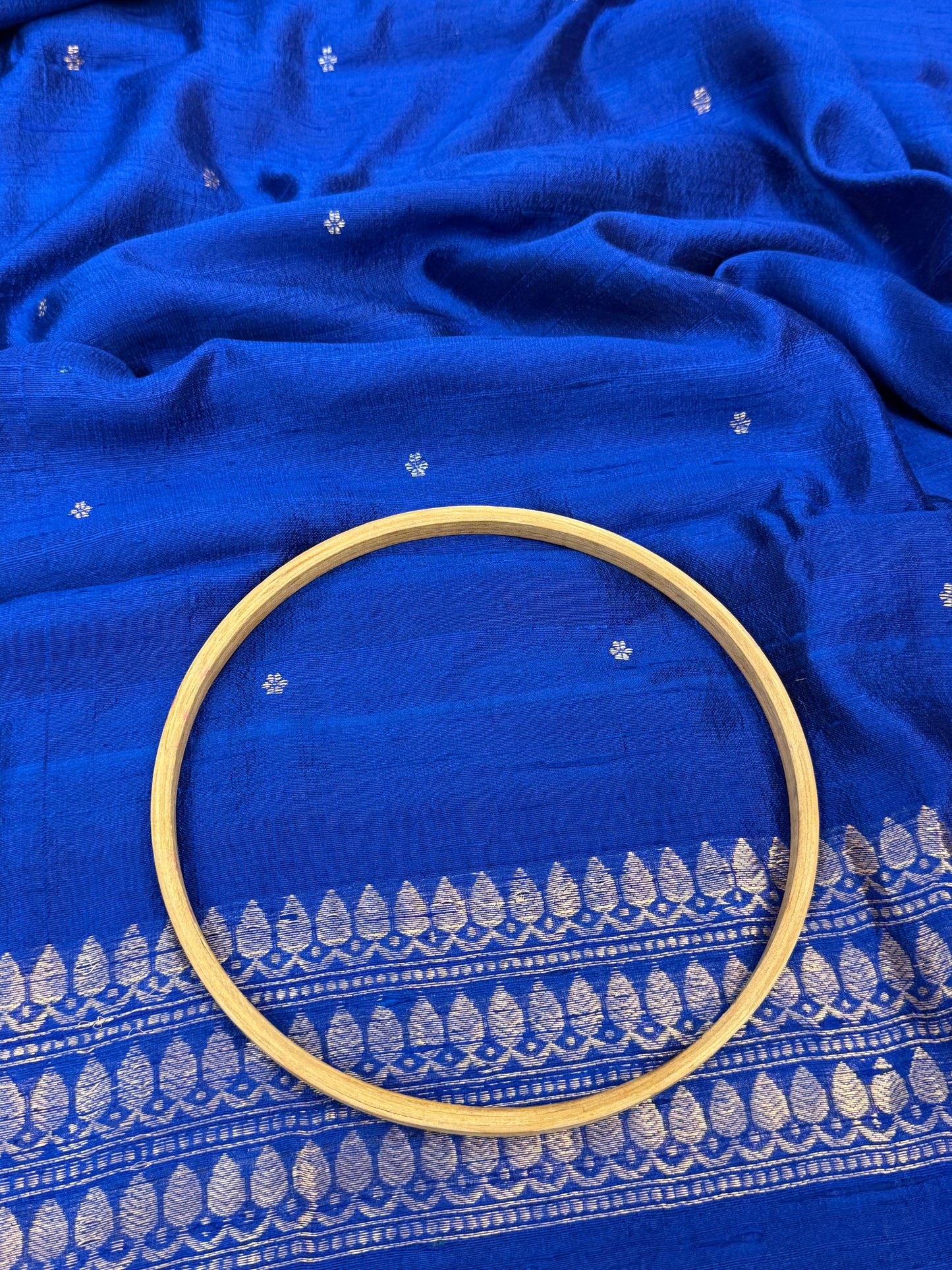 Handwoven Royal Blue Color Raw Silk Suit