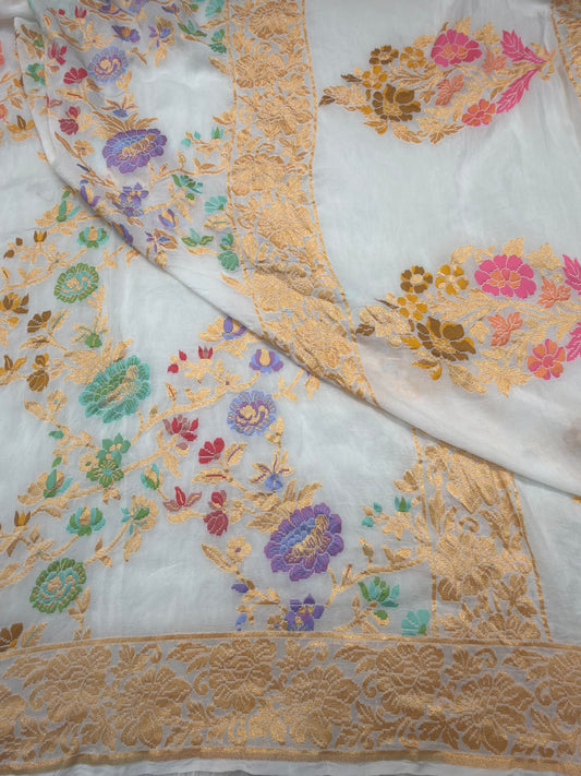 White Colour Chiffon Dupatta