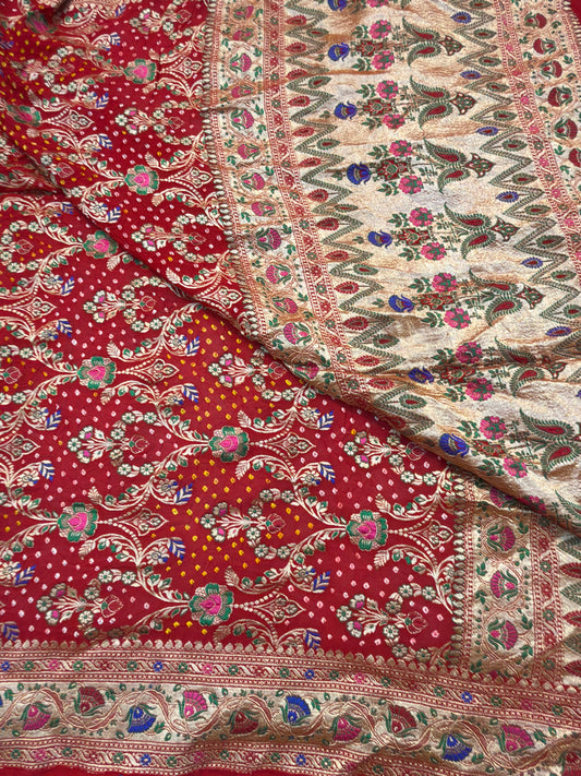 Red Colour Chiffon Dupatta