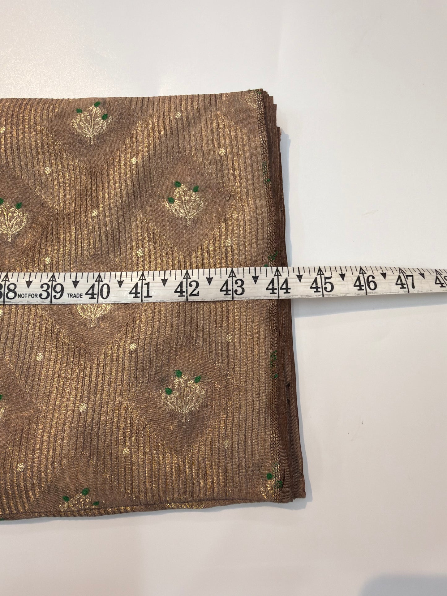 Pure Banarasi Brocade Bronze Colour Fabrics