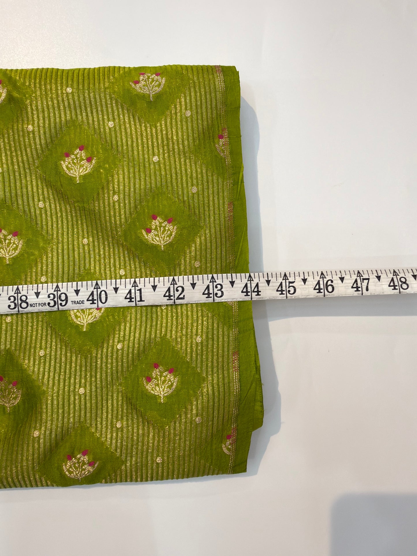 Pure Banarasi Brocade Parrot Green Colour Fabrics