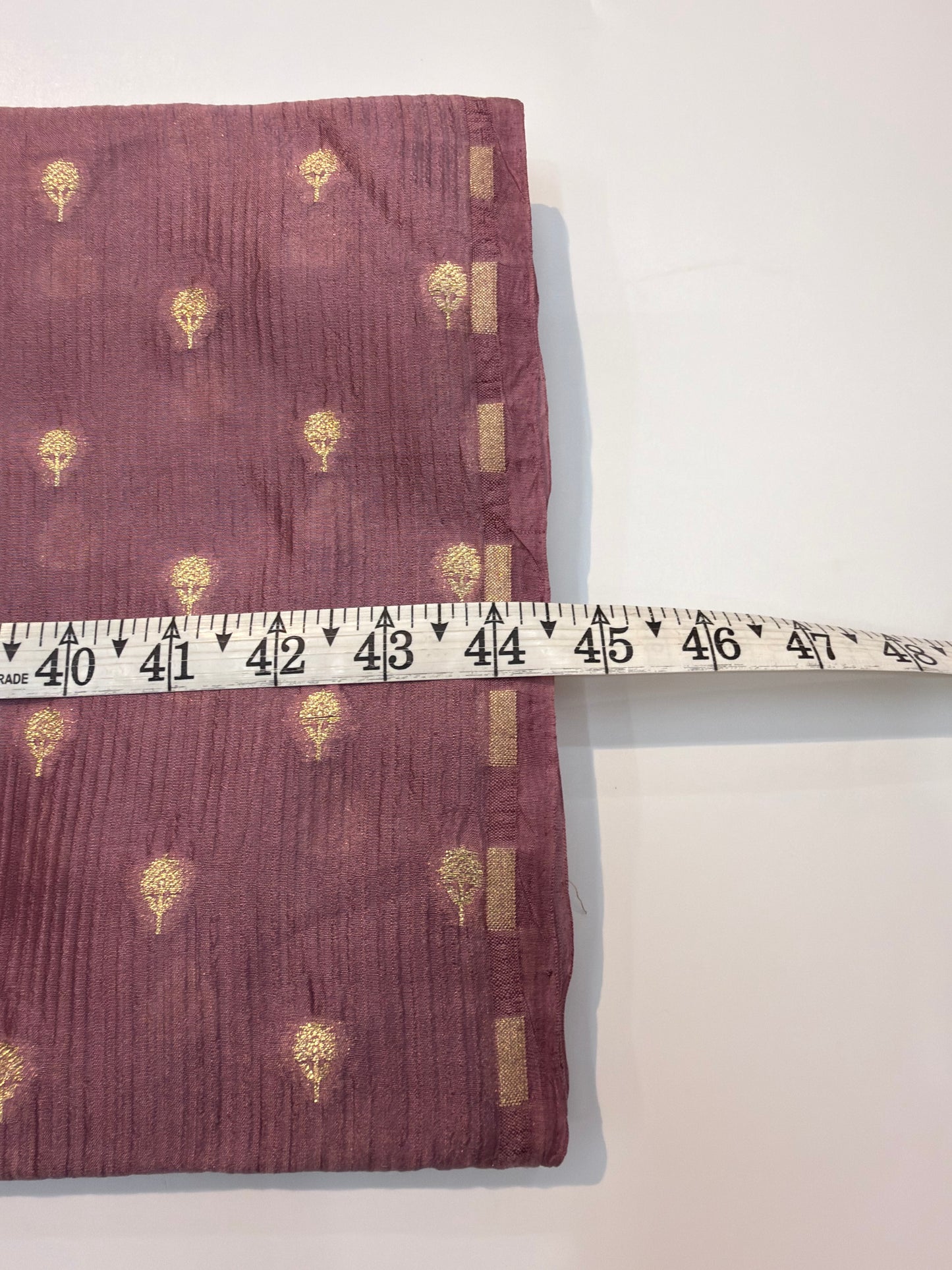 Pure Banarasi Brocade Mauve Colour Fabrics