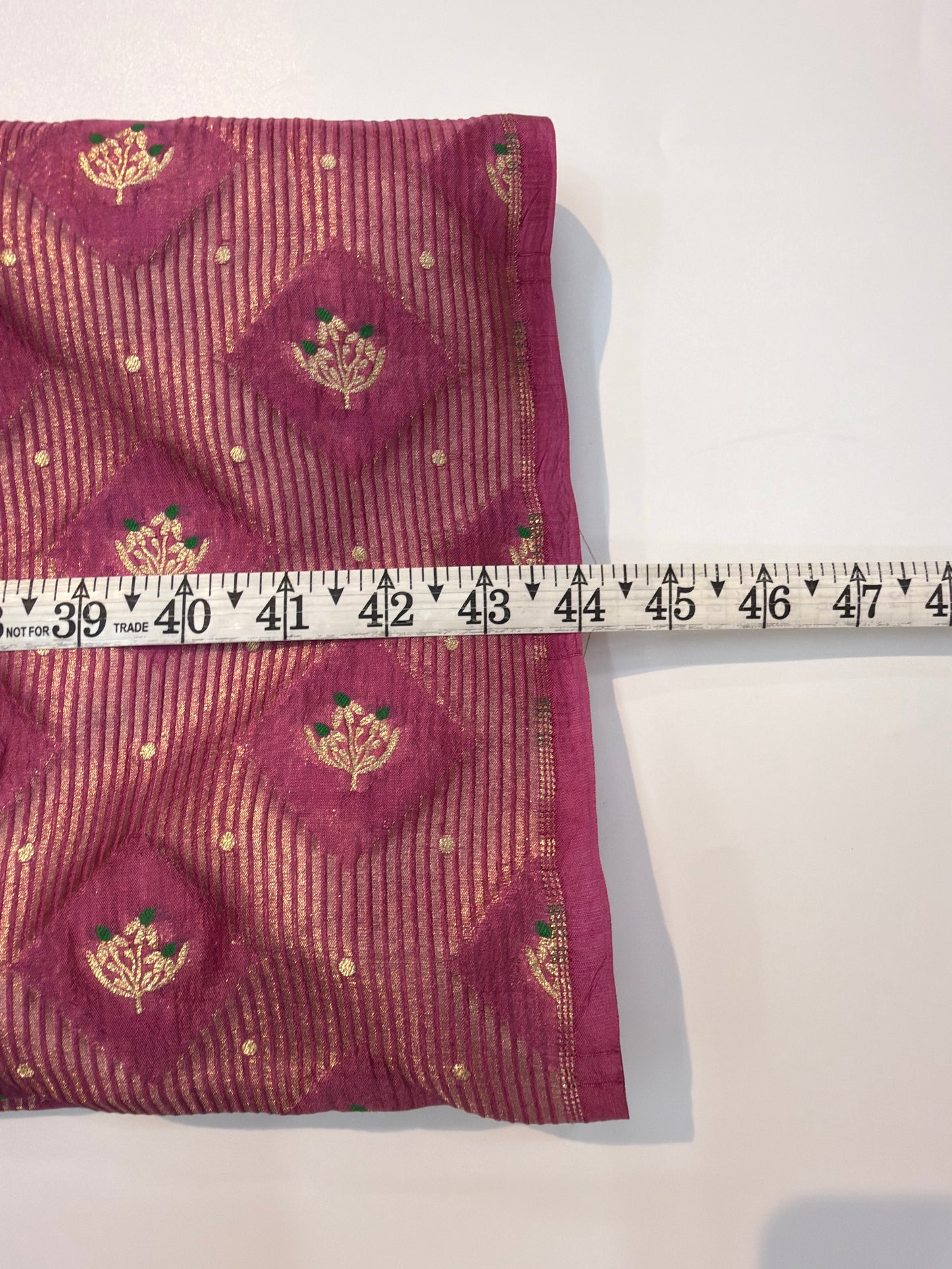 Pure Banarasi Brocade Rani Pink Colour Fabrics