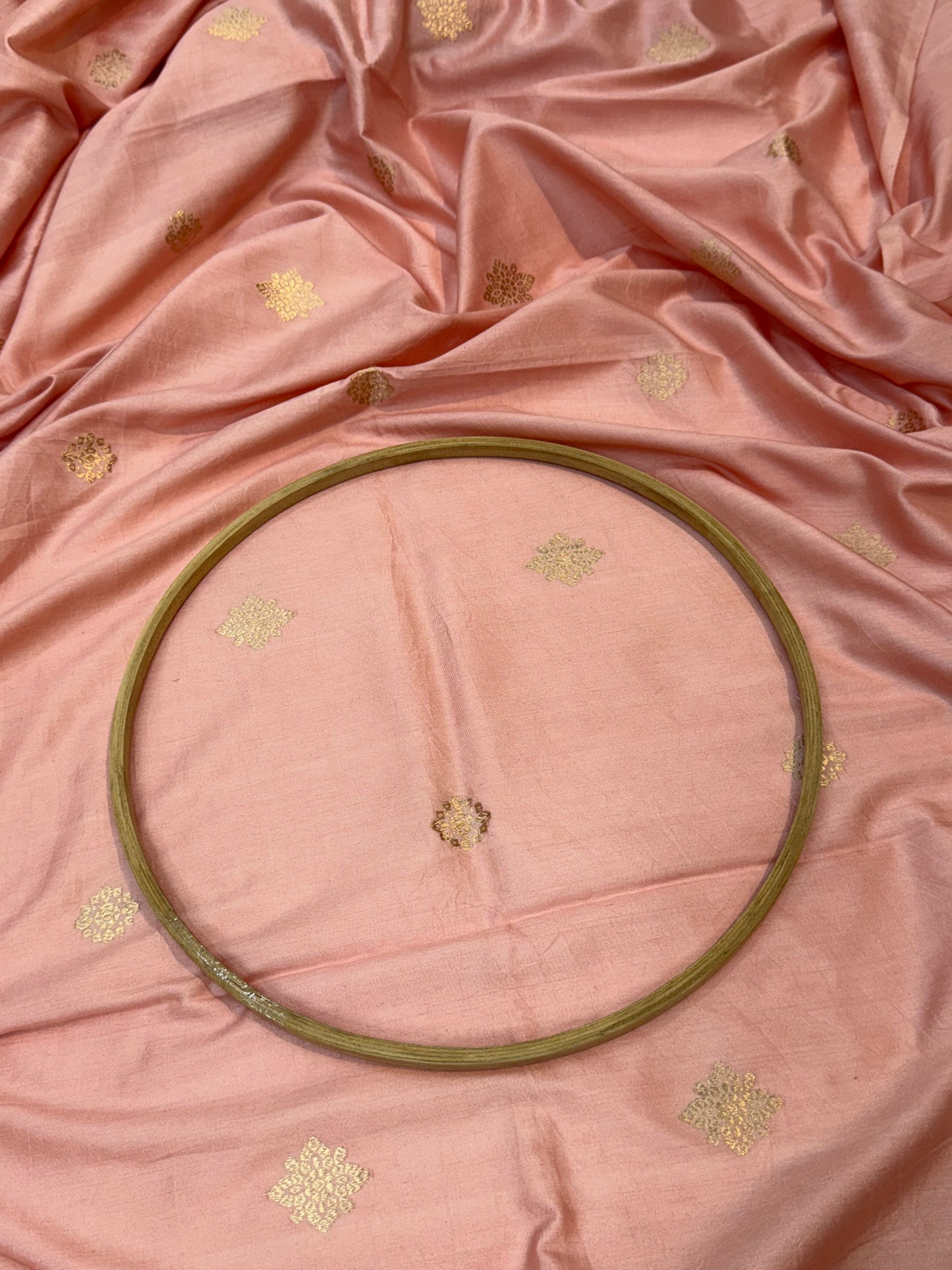 Handwoven Beige Colour Spun Silk Suit Set