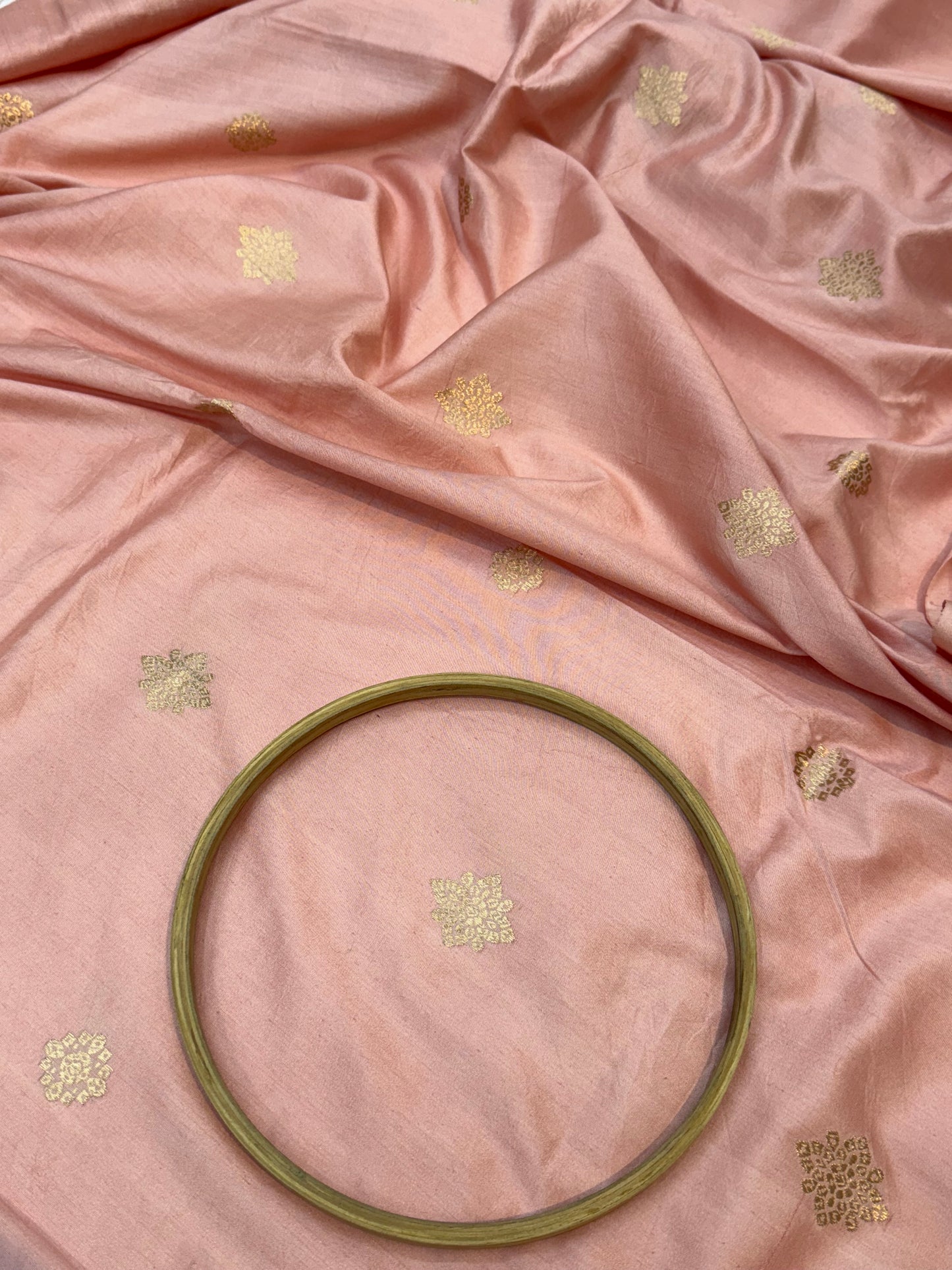 Handwoven Beige Colour Spun Silk Suit Set