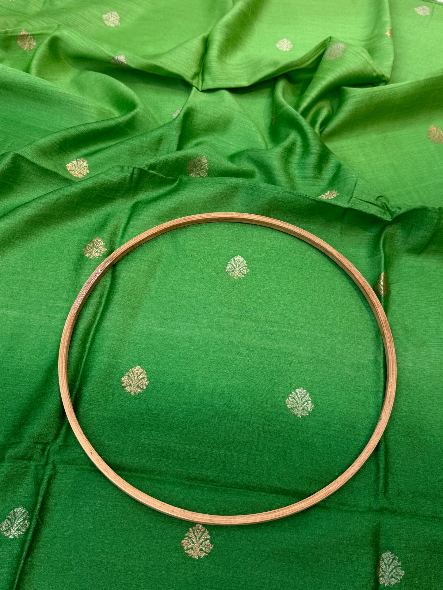 Handwoven Green Ombre Dye Munga Suit Set