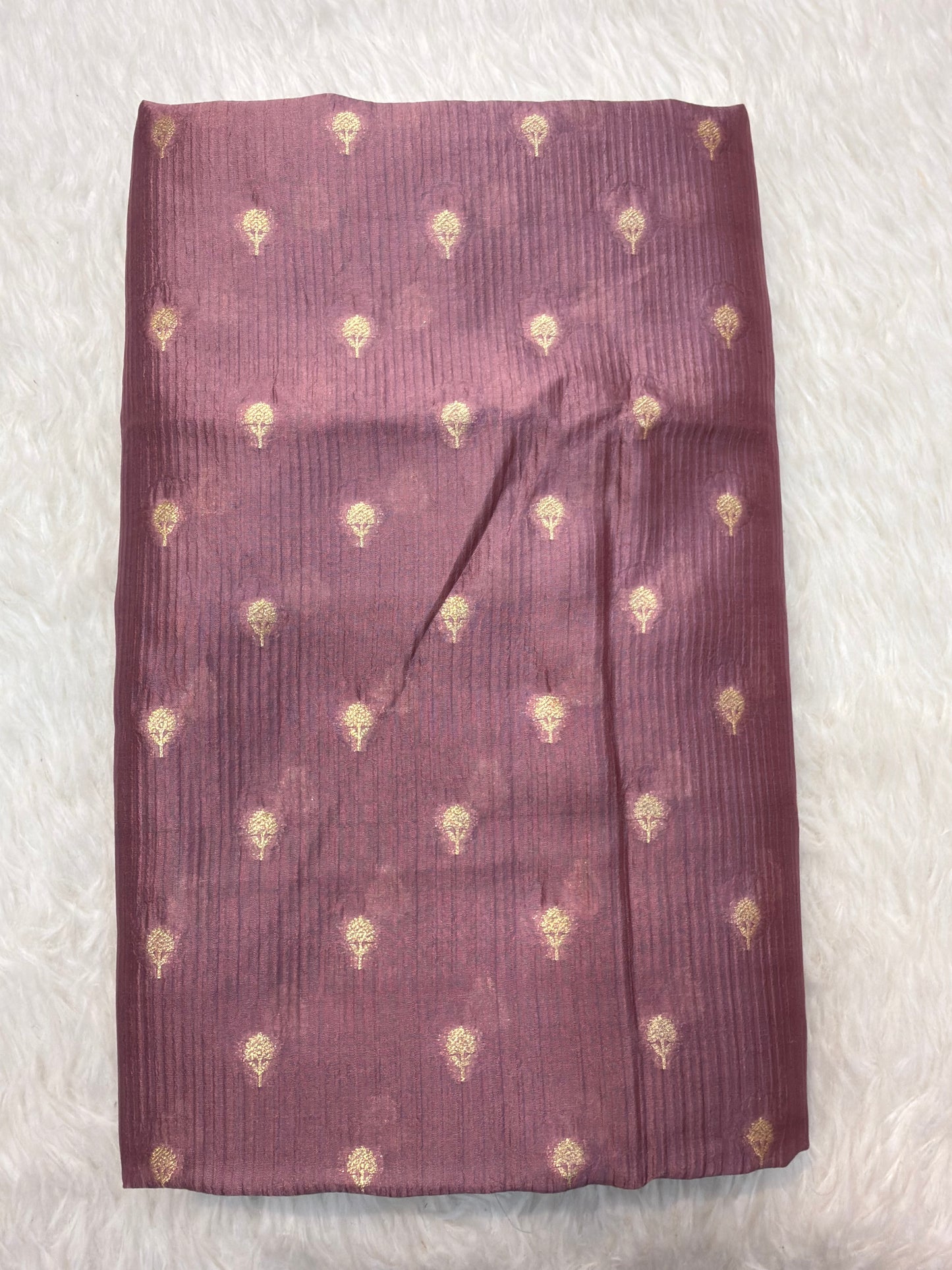 Pure Banarasi Brocade Mauve Colour Fabrics