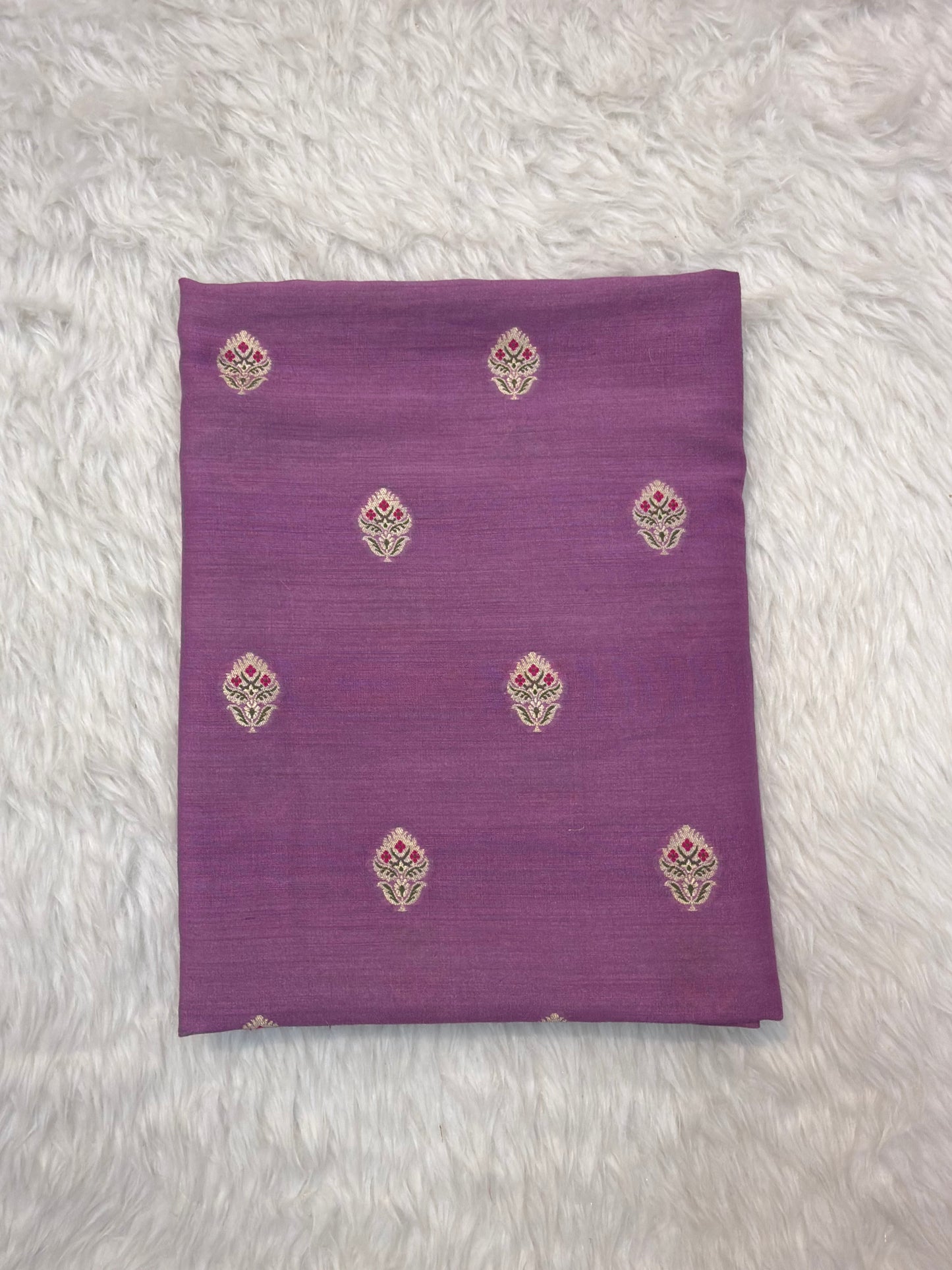 Purple Colour Munga Silk Fabrics