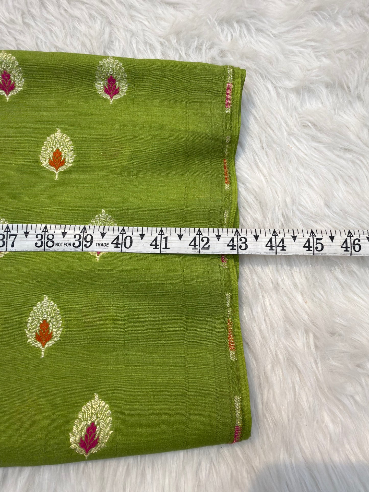 Green Colour Munga Silk Fabrics