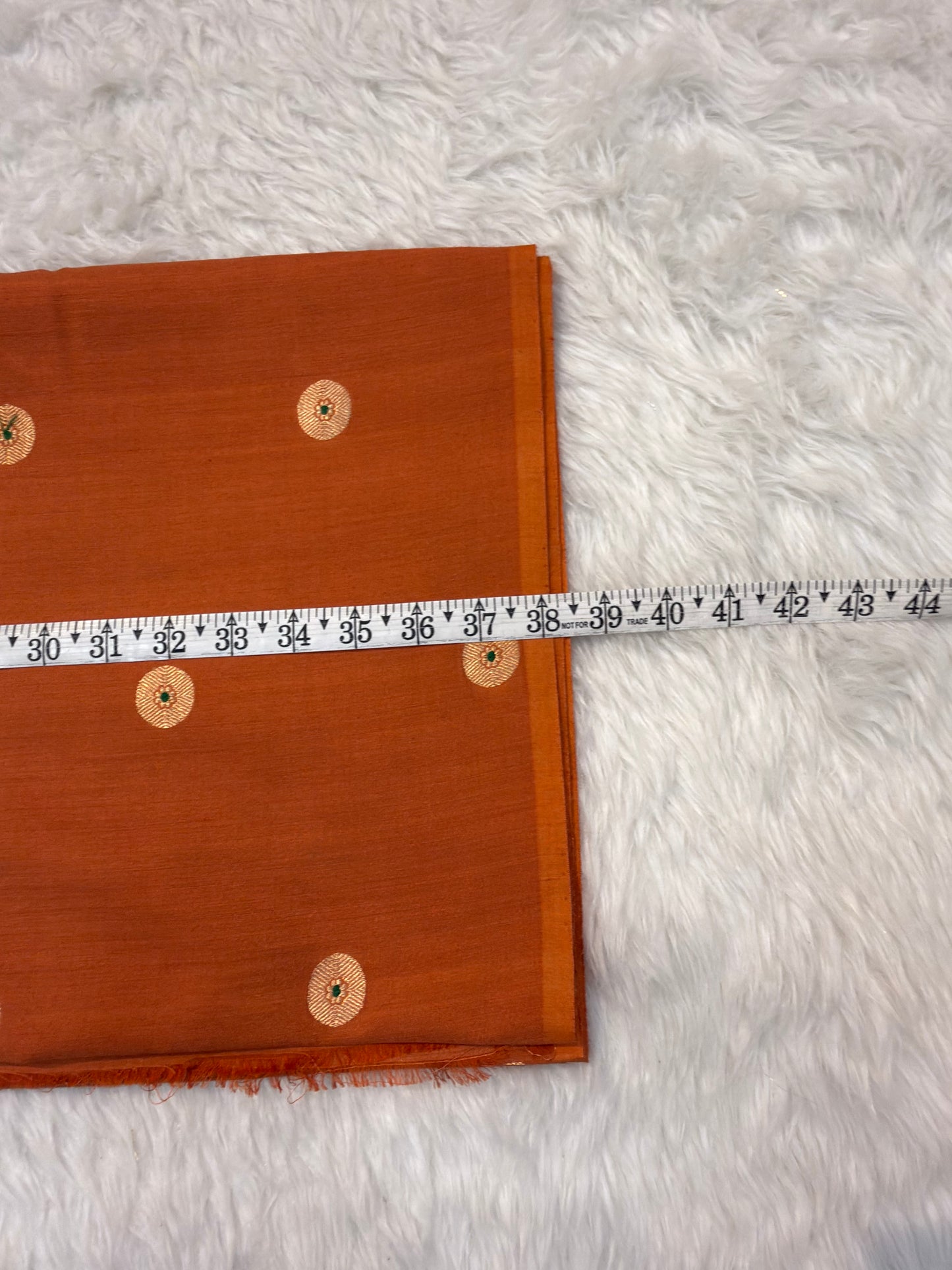 Rust Orange Colour Munga Silk Fabrics