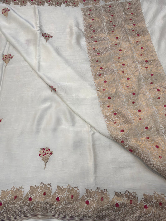 White Colour Mashroo Dupatta