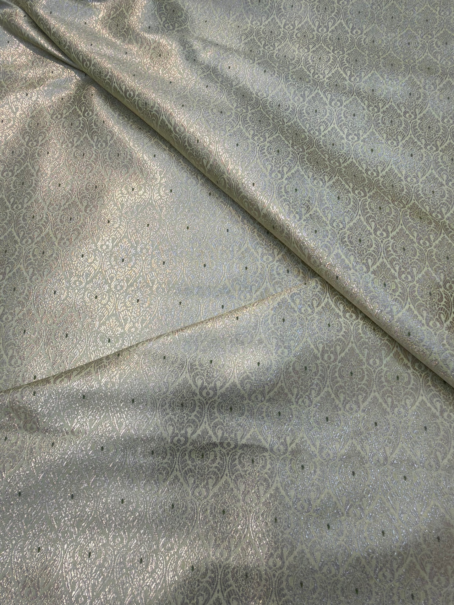 Pistachio Colour Blended Brocade Fabrics