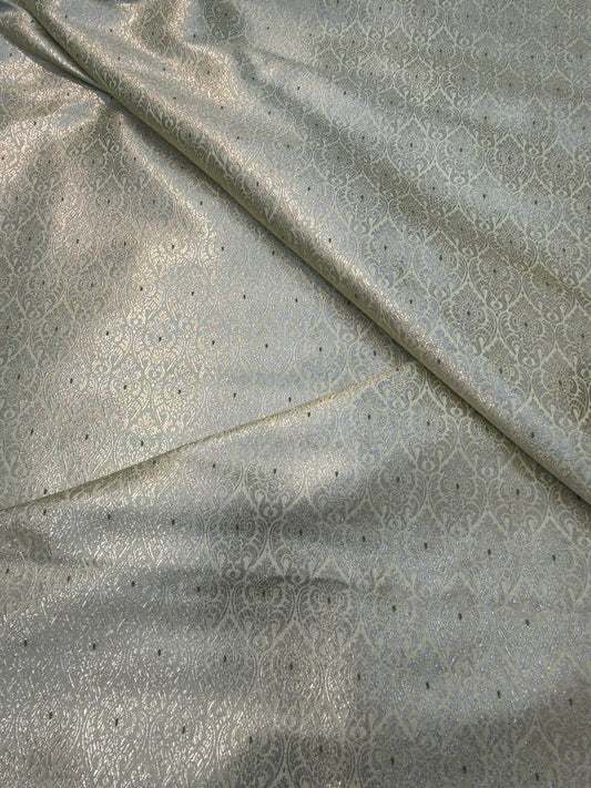 Pistachio Colour Blended Brocade Fabrics