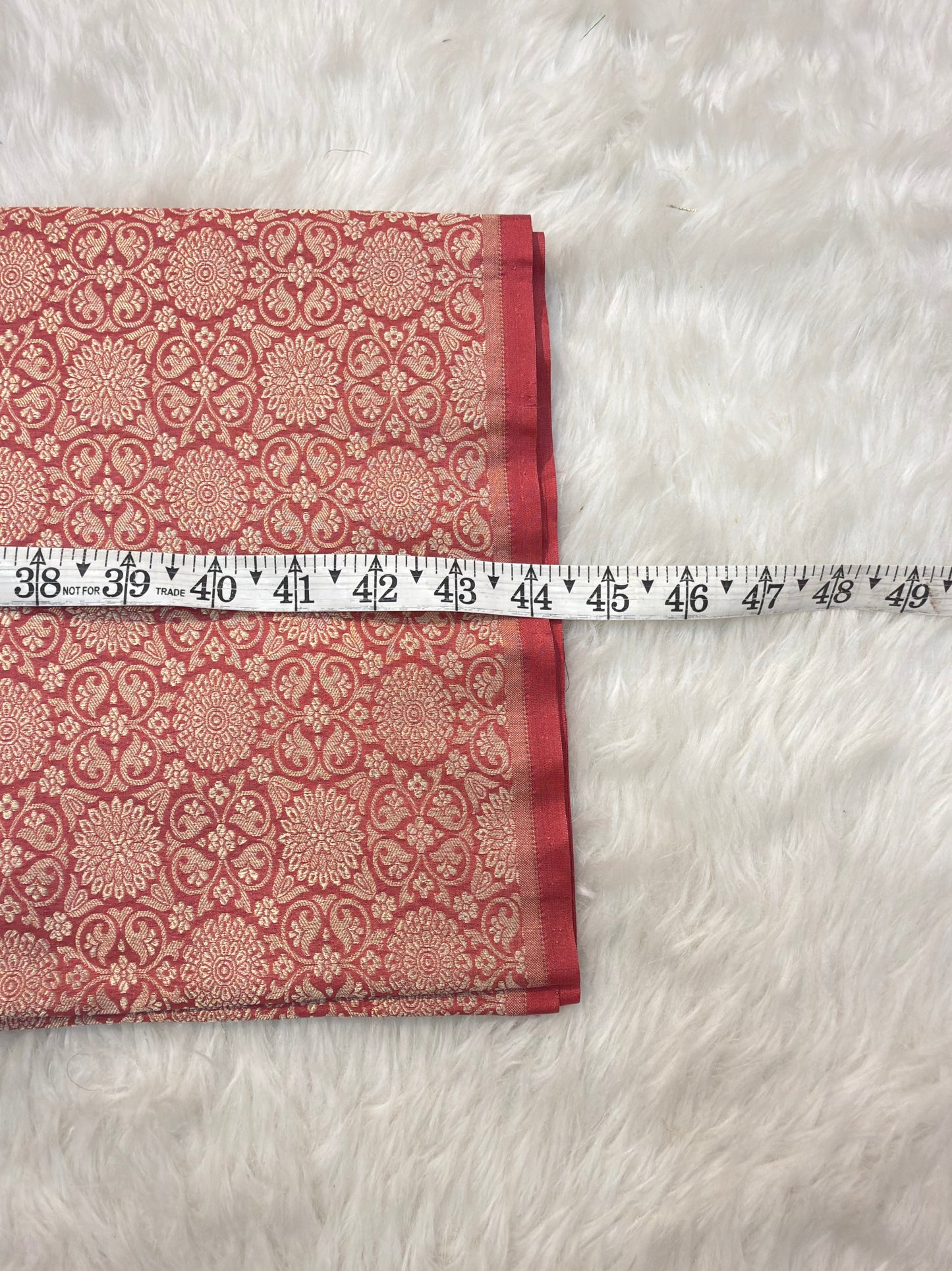 Pink Colour Blended Brocade Fabrics