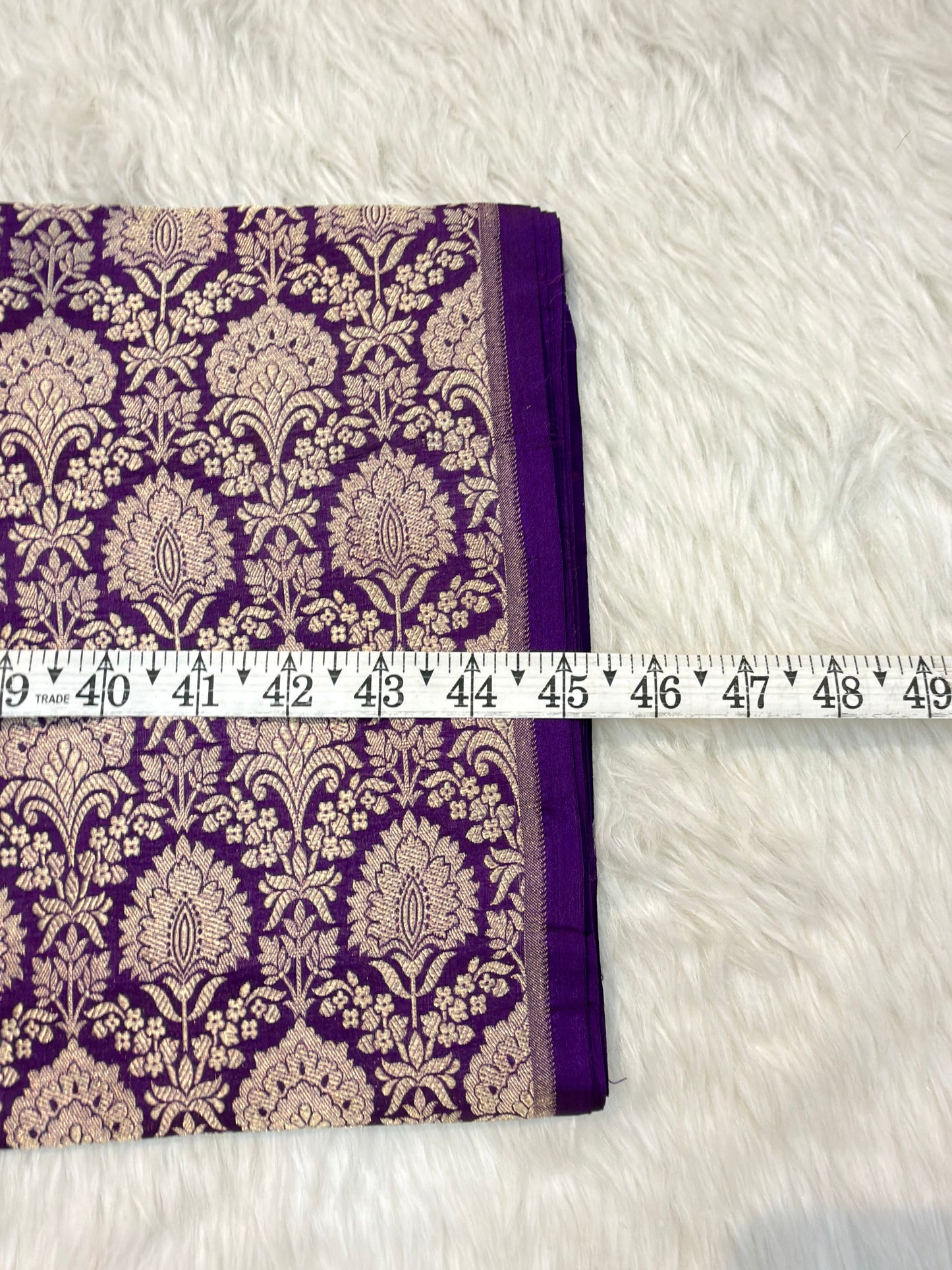 Purple Colour Blended Brocade Fabrics