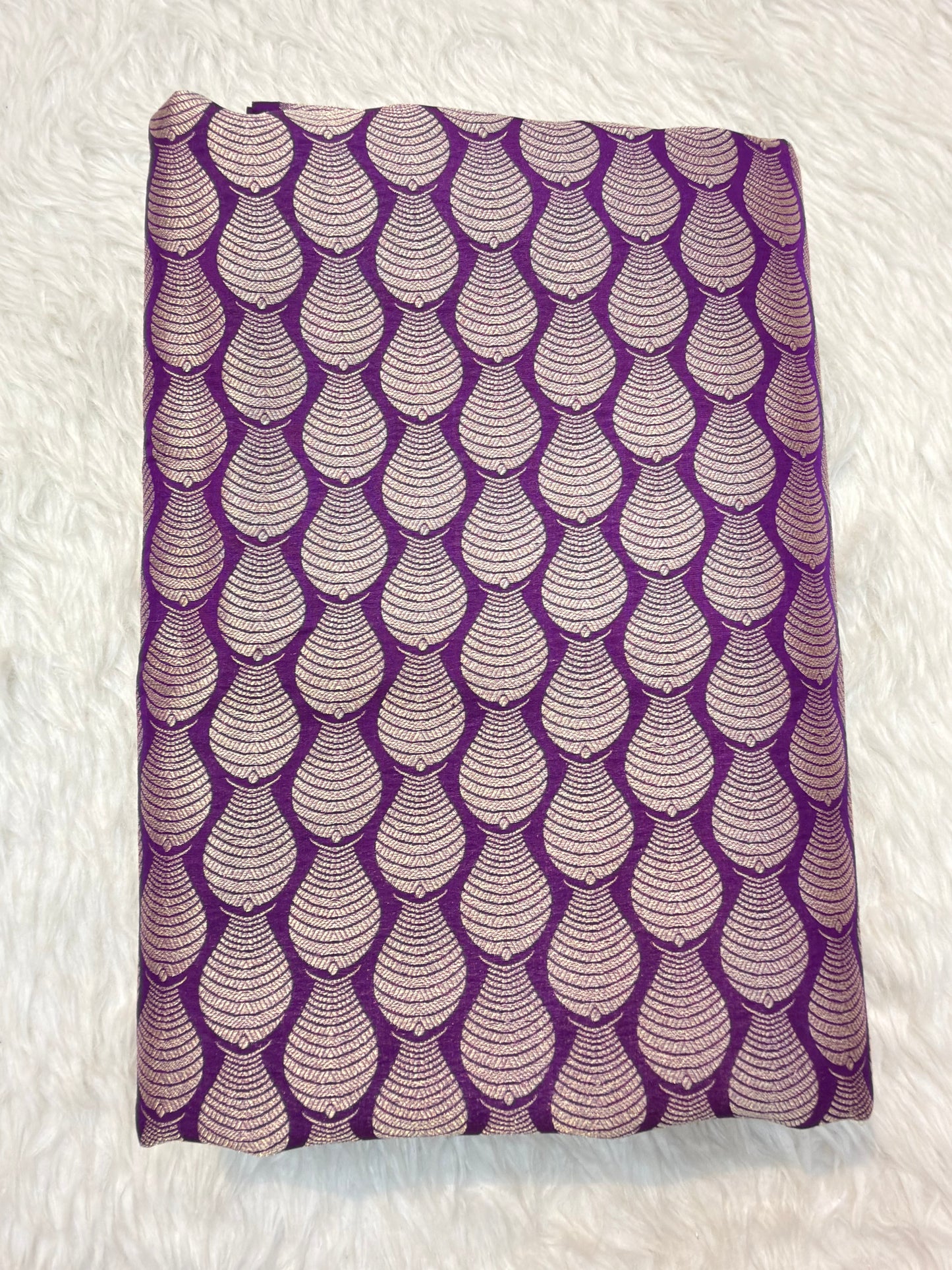 Purple Colour Blended Brocade Fabrics