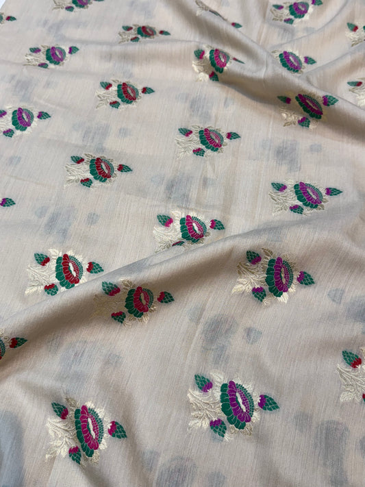 Pure Munga Silk Tilfi Booti Fabrics