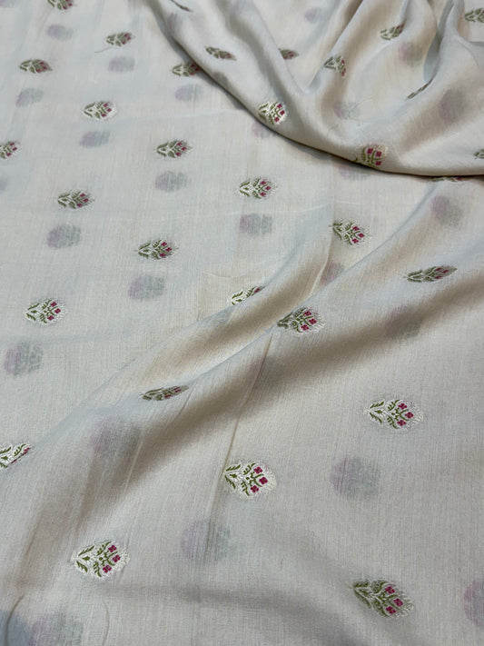 Pure Munga Silk Tilfi Booti Fabrics