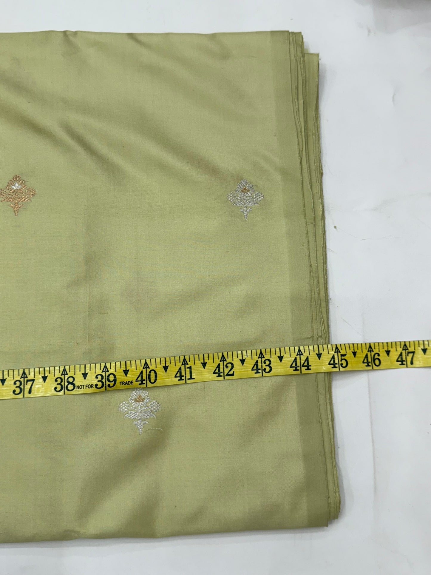 Handwoven Pistachio Color Katan Silk Fabrics