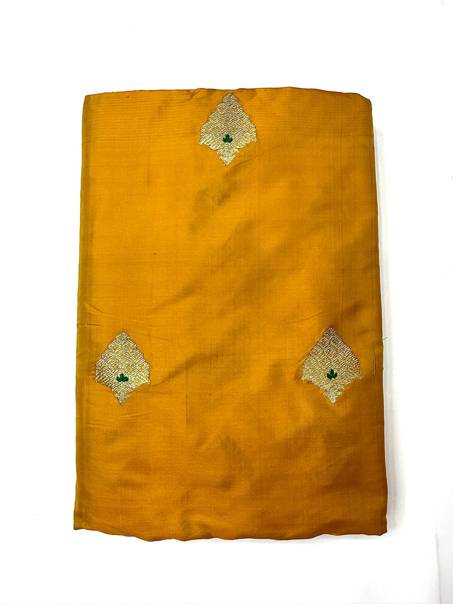 Handwoven Mustard Yellow Color Katan Silk Fabrics