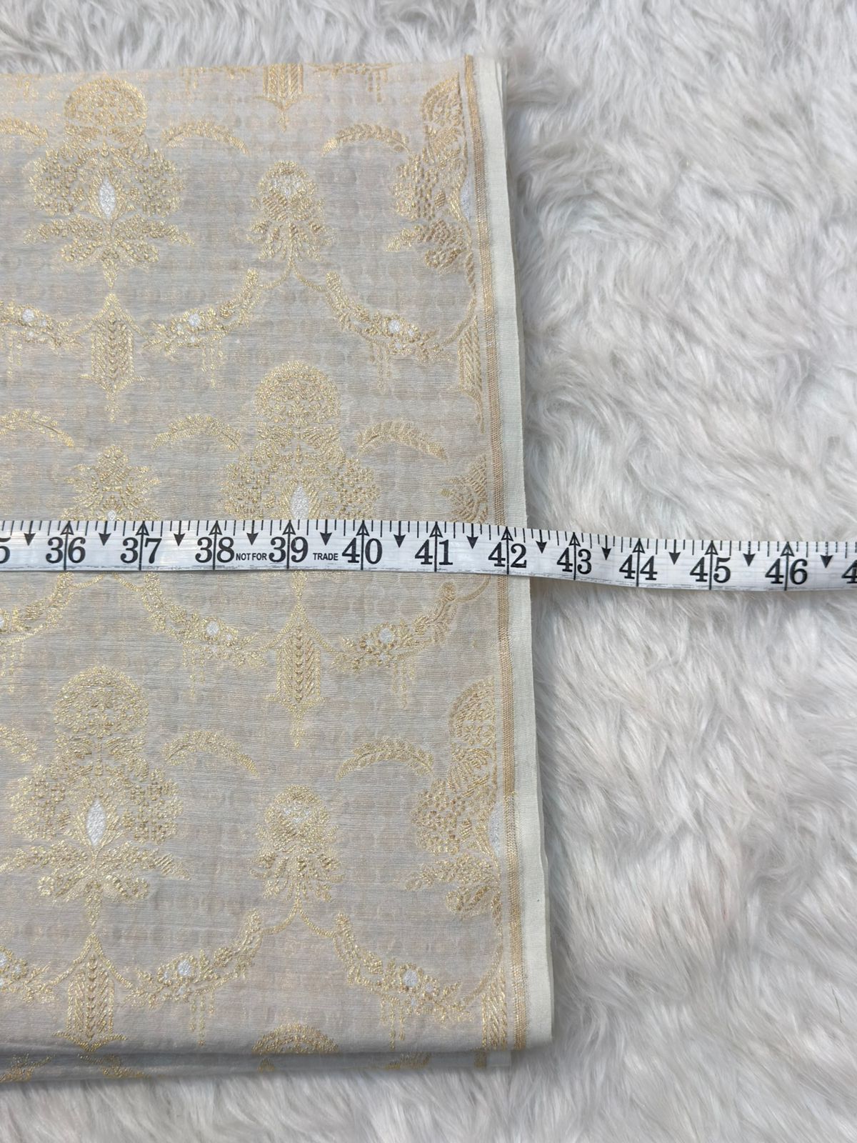 Ivory Colour Pure Munga Silk Fabrics