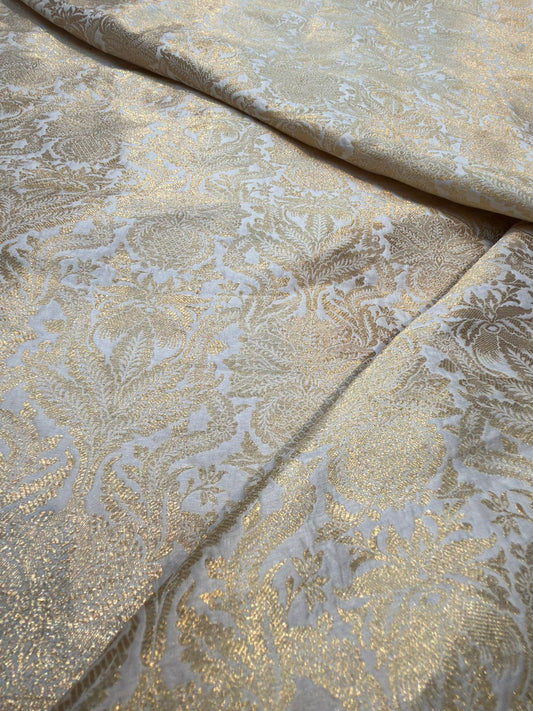 White Colour Pure Munga Silk Fabrics