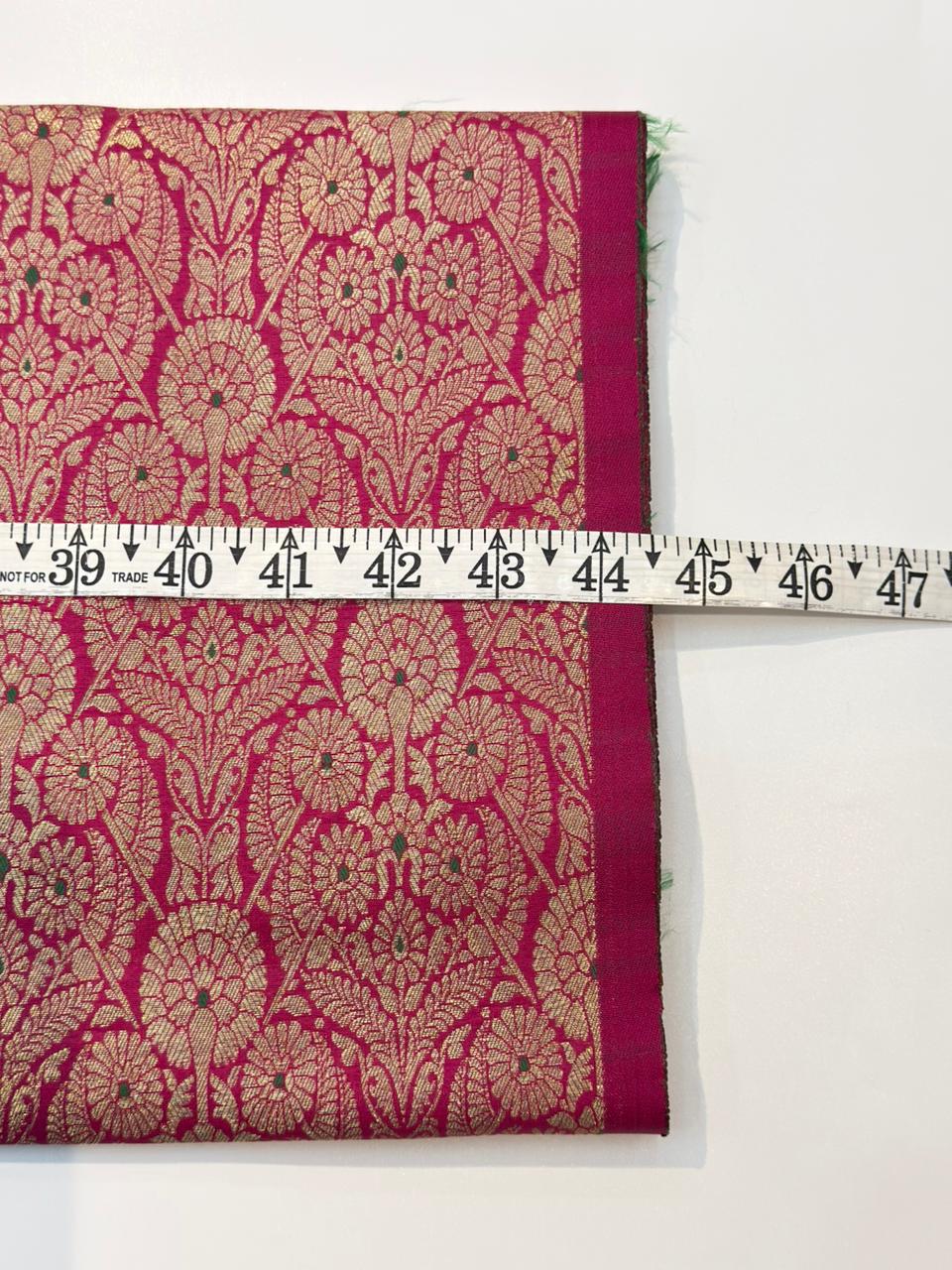 Rani Pink Colour Blended Brocade Fabrics