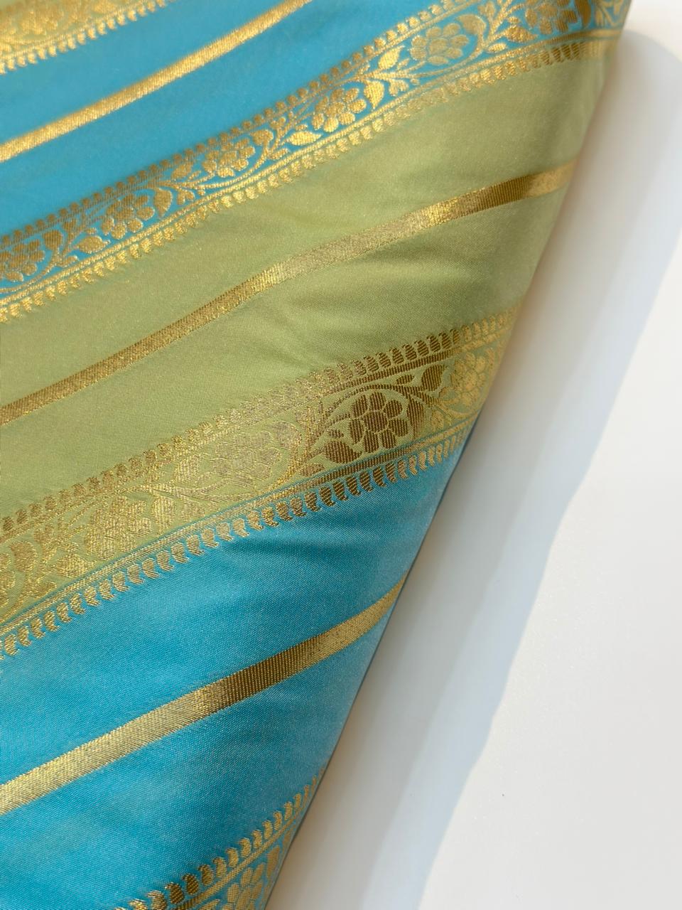 Banarasi Rangkat Polyster Silk Fabrics