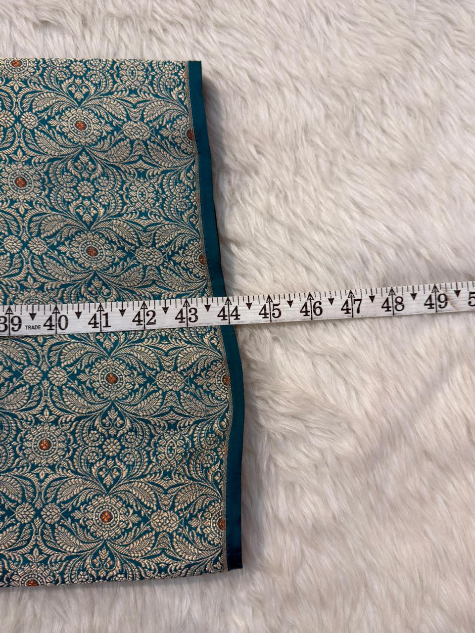 Pure Banarasi Brocade Blue Colour Fabrics