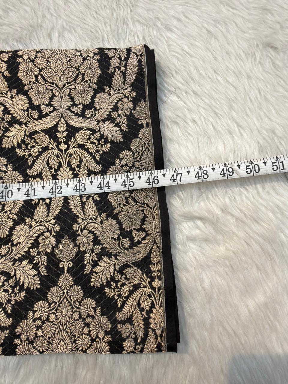 Pure Banarasi Brocade Black colour Fabrics