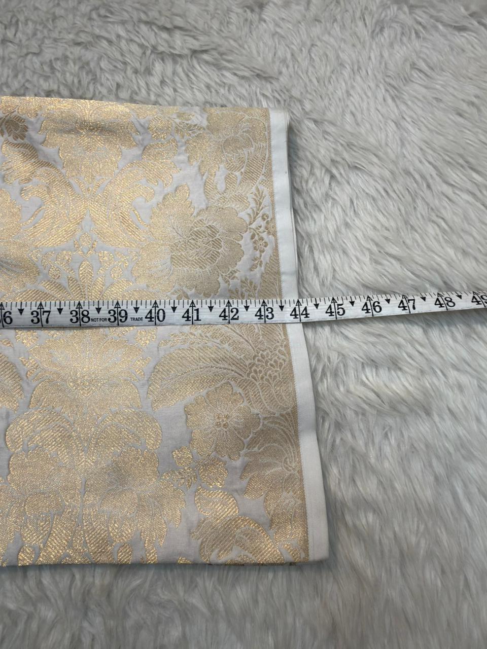 Pure Banarasi Brocade White Colour Fabrics