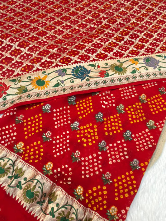 Pure Chiffon Red Color Suit Set