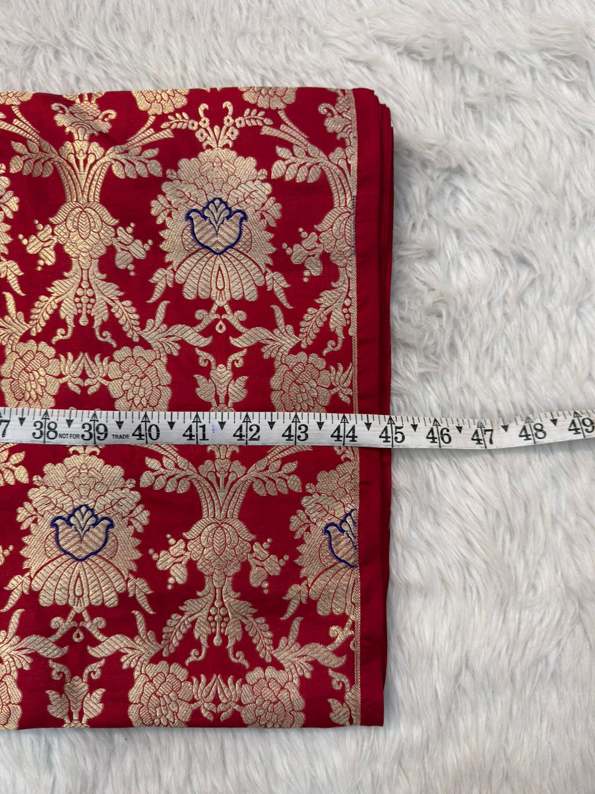 Pure Banrasi Brocade Red Colour Fabrics
