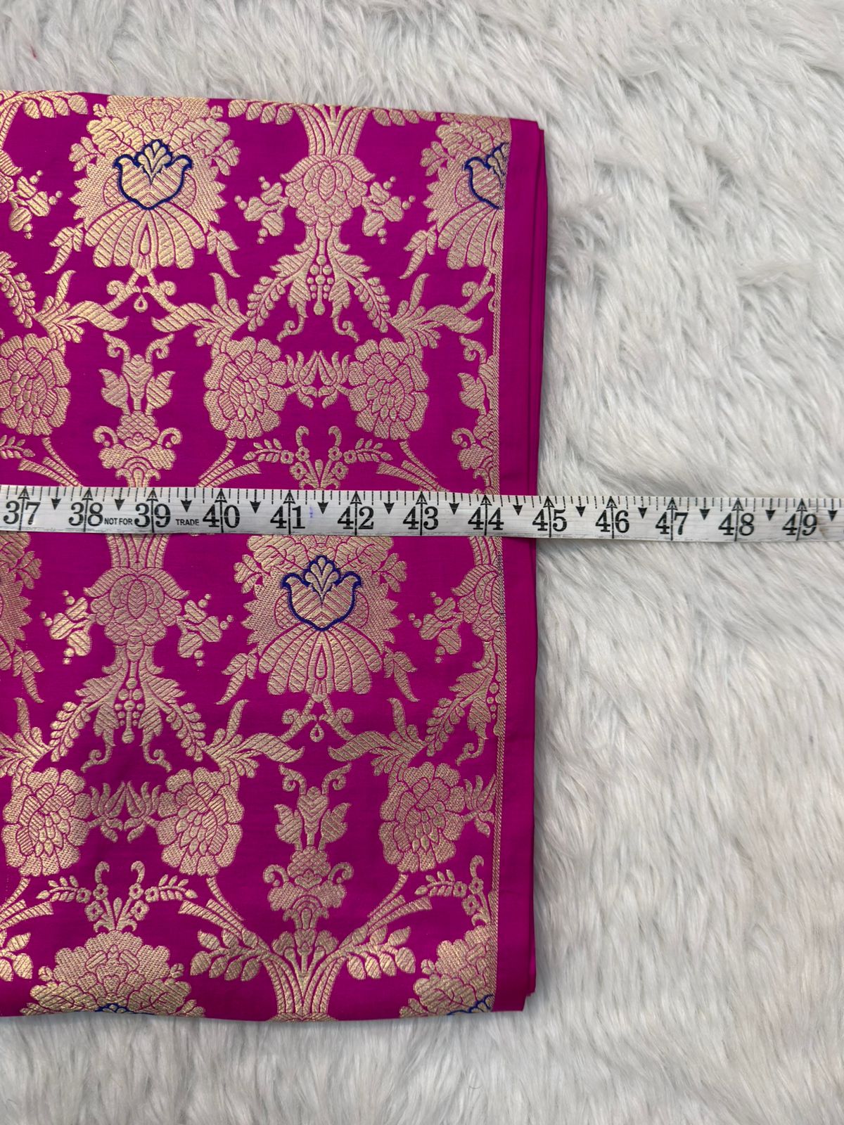 Pure Banarasi Brocade Rani Pink Colour Fabrics