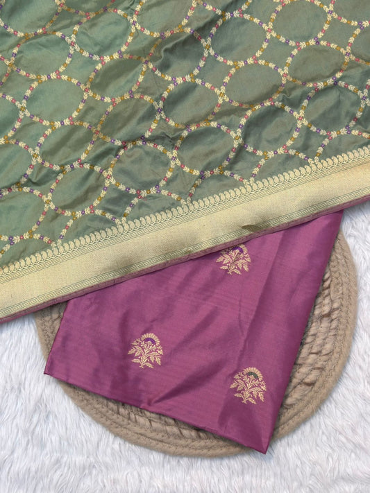 Pure Katan Mulberry Colour Suit Set