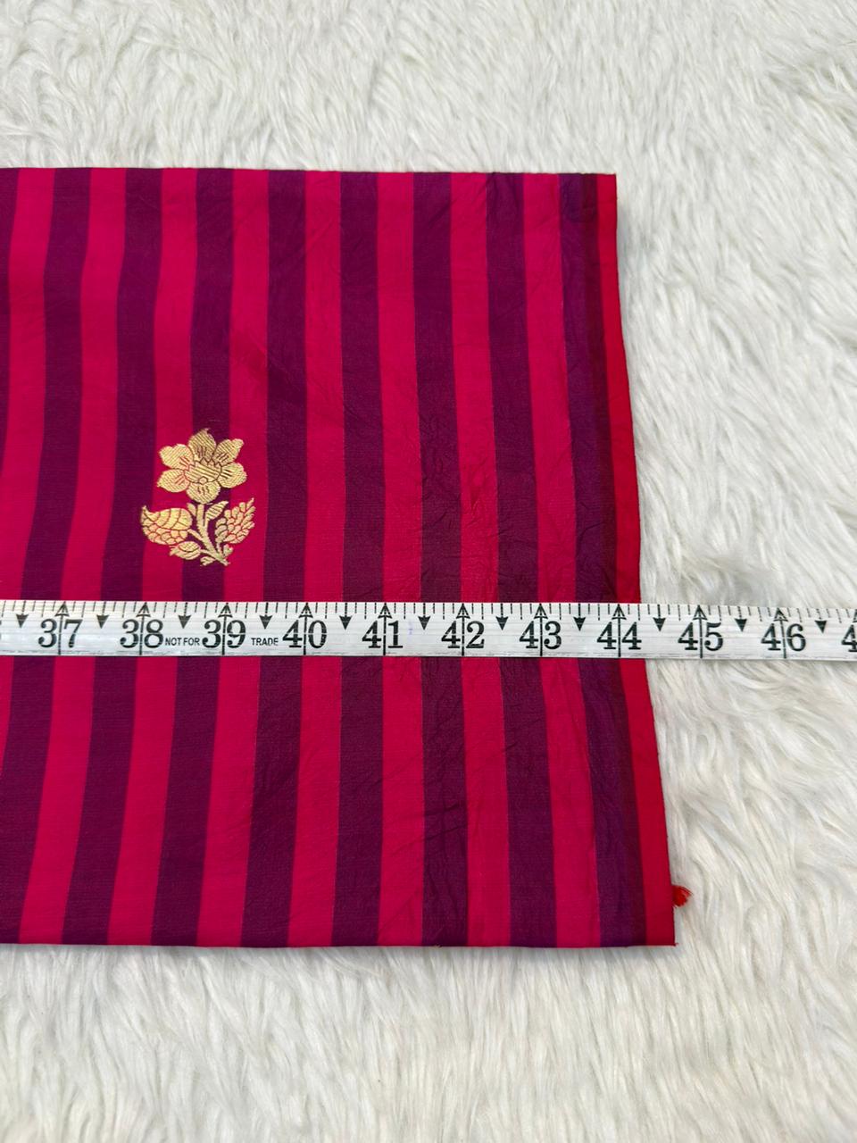 Handwoven Rani Pink Colour Katan Silk Fabrics