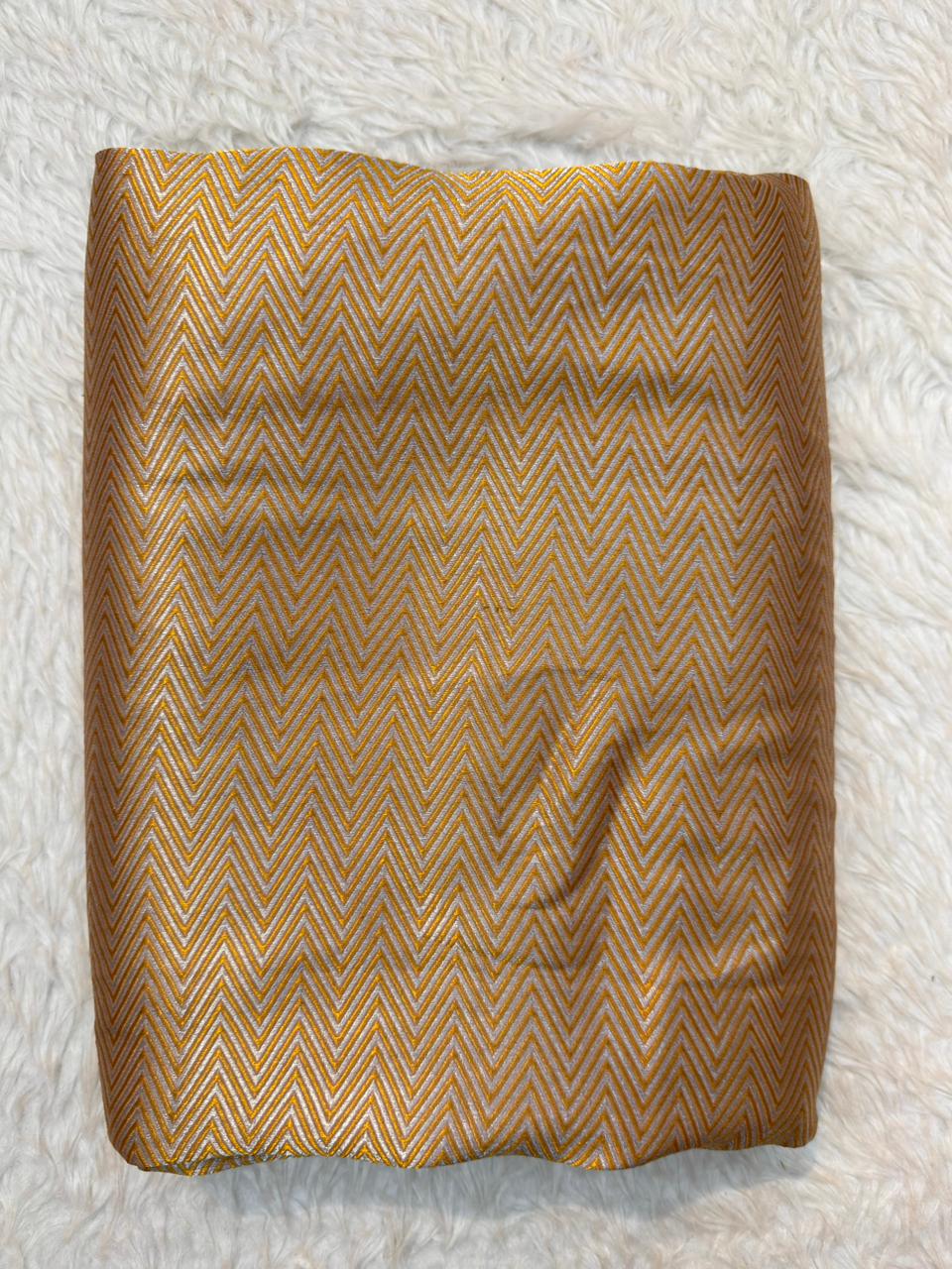 Pure Banarasi Brocade Mauve Colour Fabrics