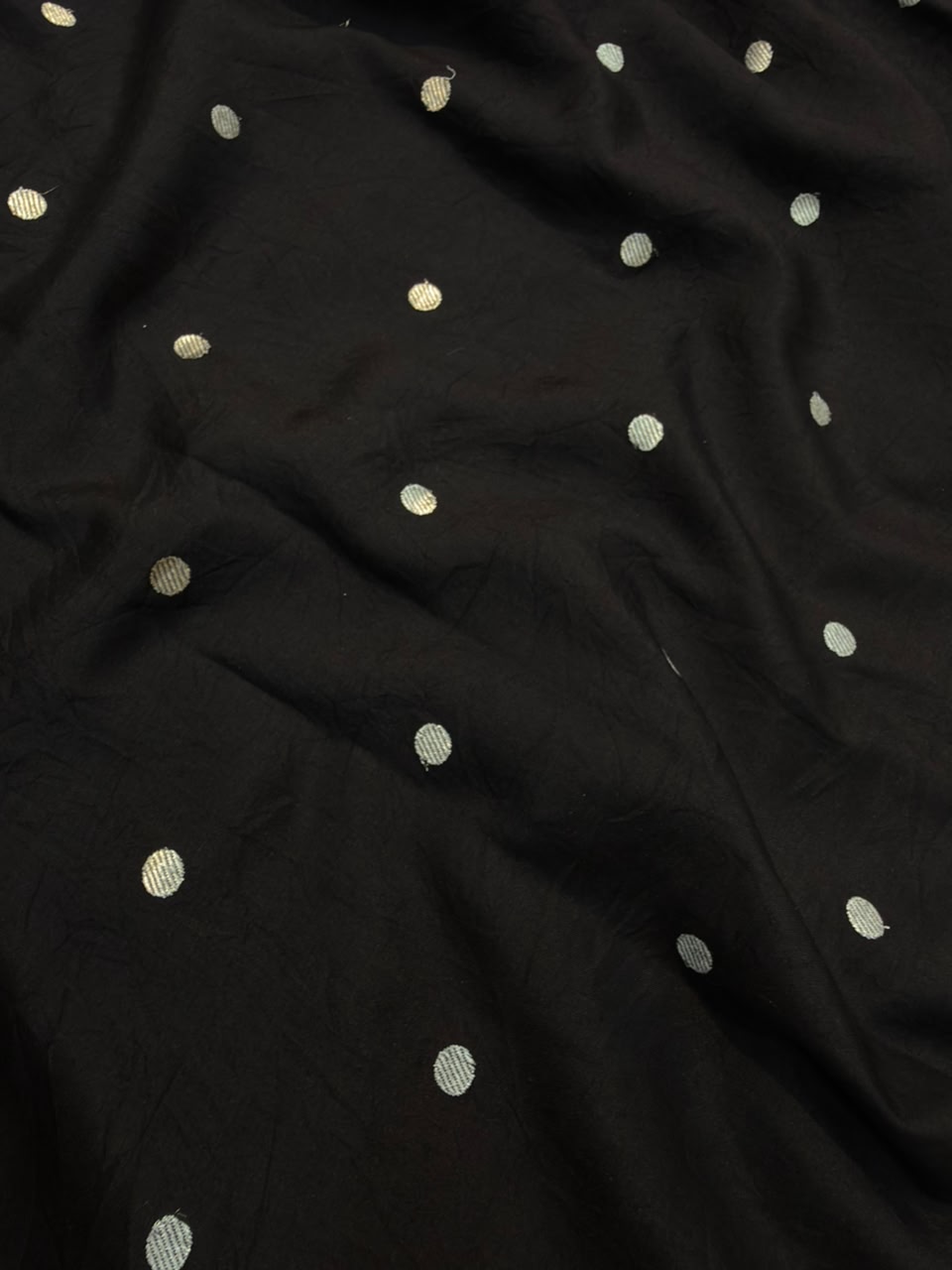 Handwoven Black Colour Pure Chinya Silk Suit Set