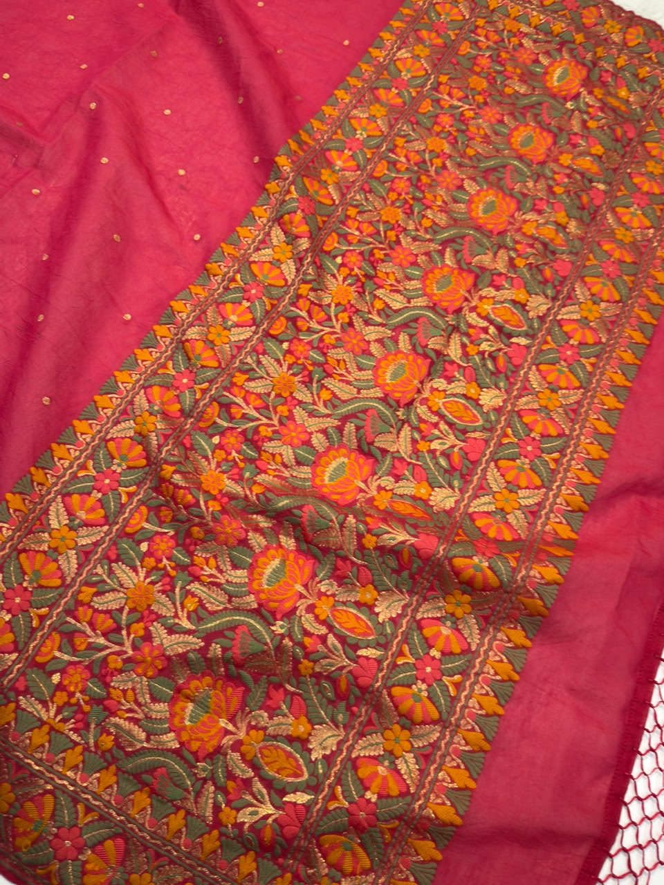 Red Colour Chanderi Silk Suit Set